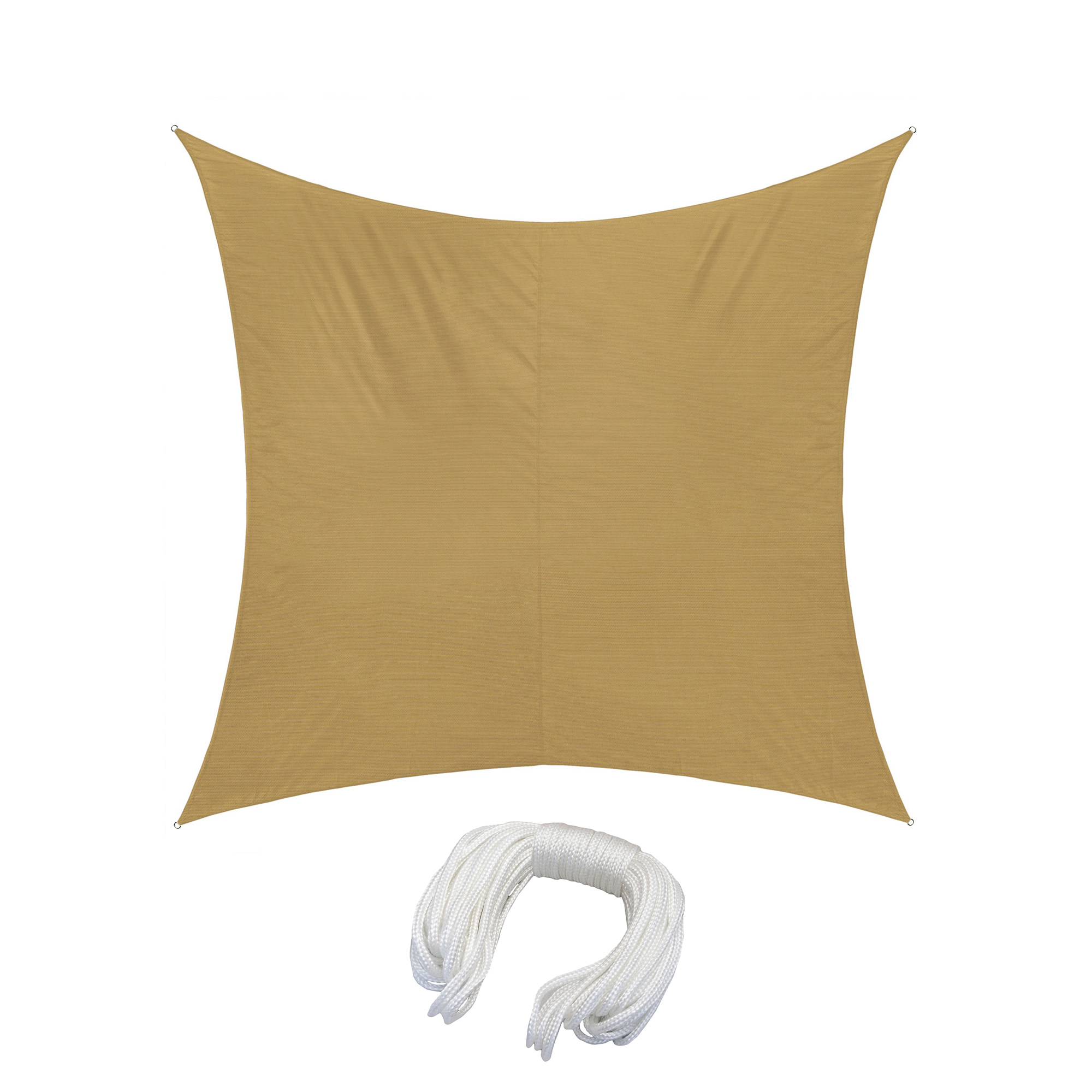 Dreieckiges Sonnensegel aus Polyester mit Seil, wasserabweisend