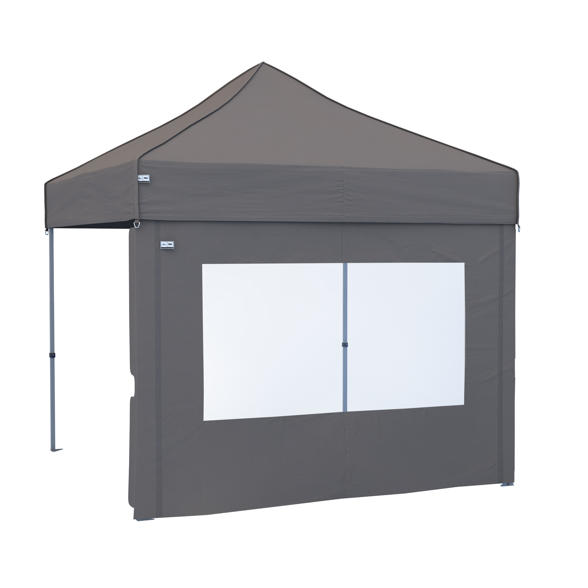 Parete con finestra per gazebo pieghevole PRO 40 | 4 m, grigio 