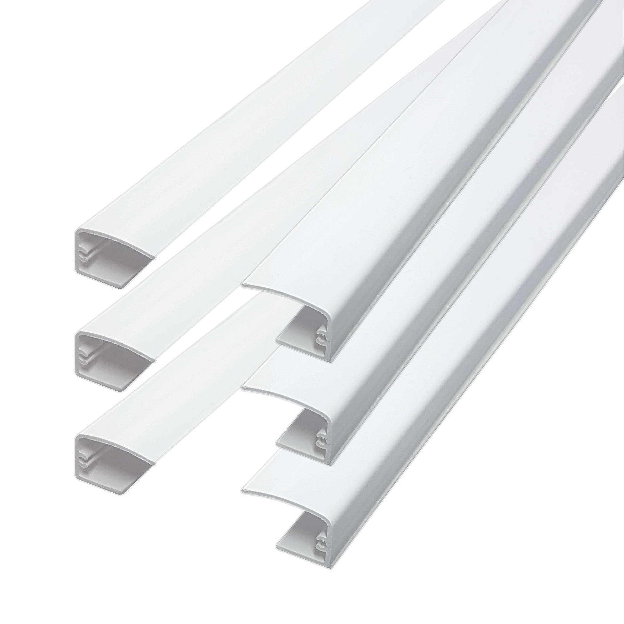 Führungsschienen für Tenebra Verdunkelungsrollo & Thermorollo | 6 Stück à 80cm, weiß (6 Stück à 80 cm | für Fensterhöhe bis 245 cm)
                                    - 6 Stück à 80 cm | für Fensterhöhe bis 245 cm