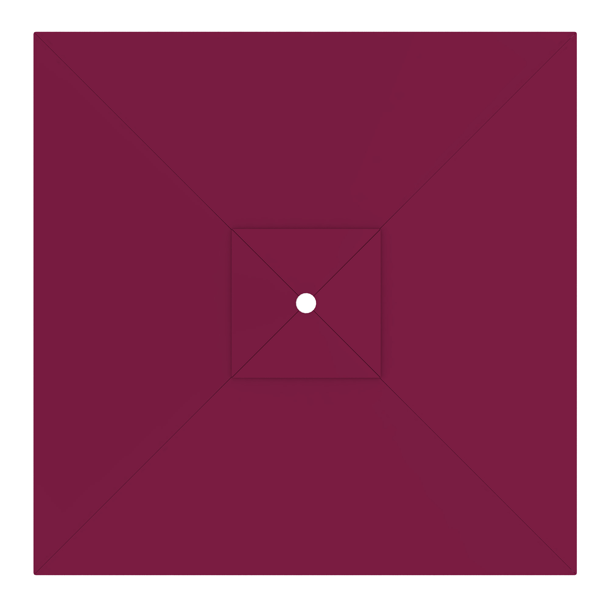 Copertura per ombrellone Interpara | 3 x 3 m, quadrato, bordeaux