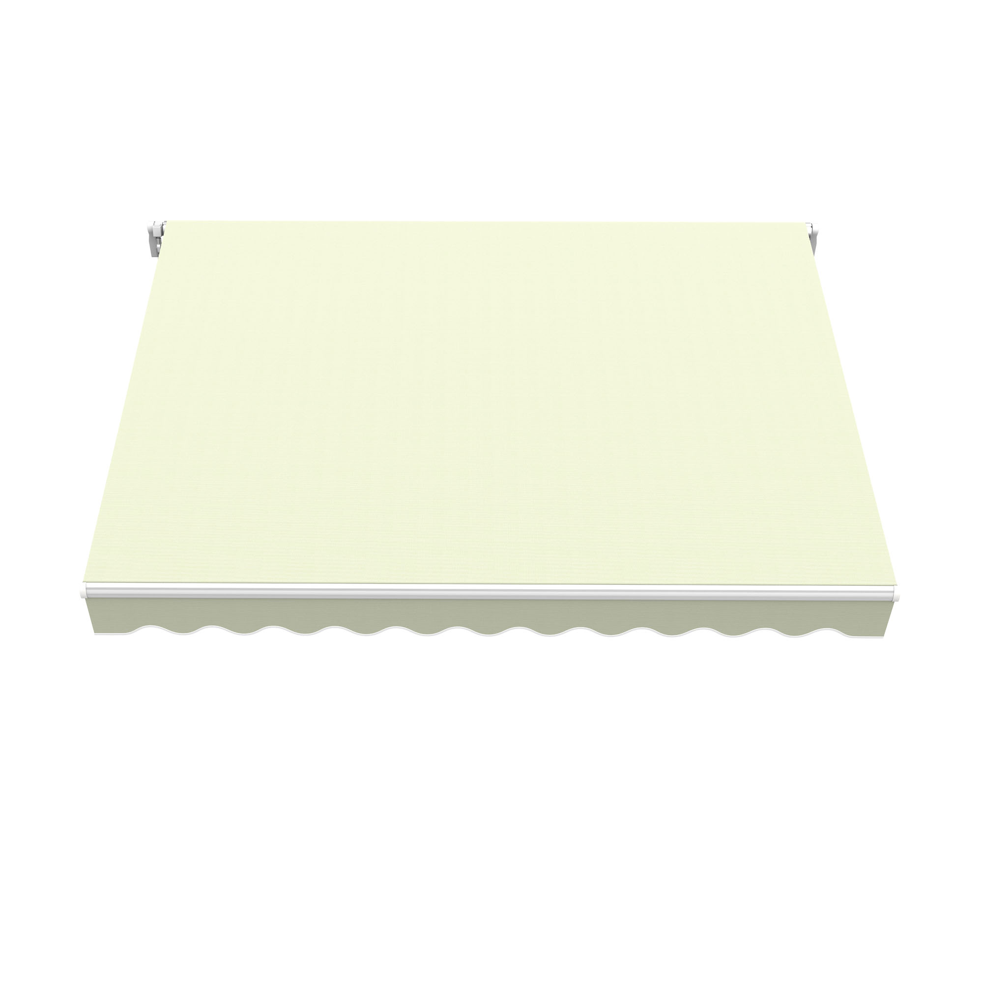 Gelenkarmmarkise Basic 2000 | 4 x 3 m / Gestell: weiß / Stoff: Uni, creme-weiß 