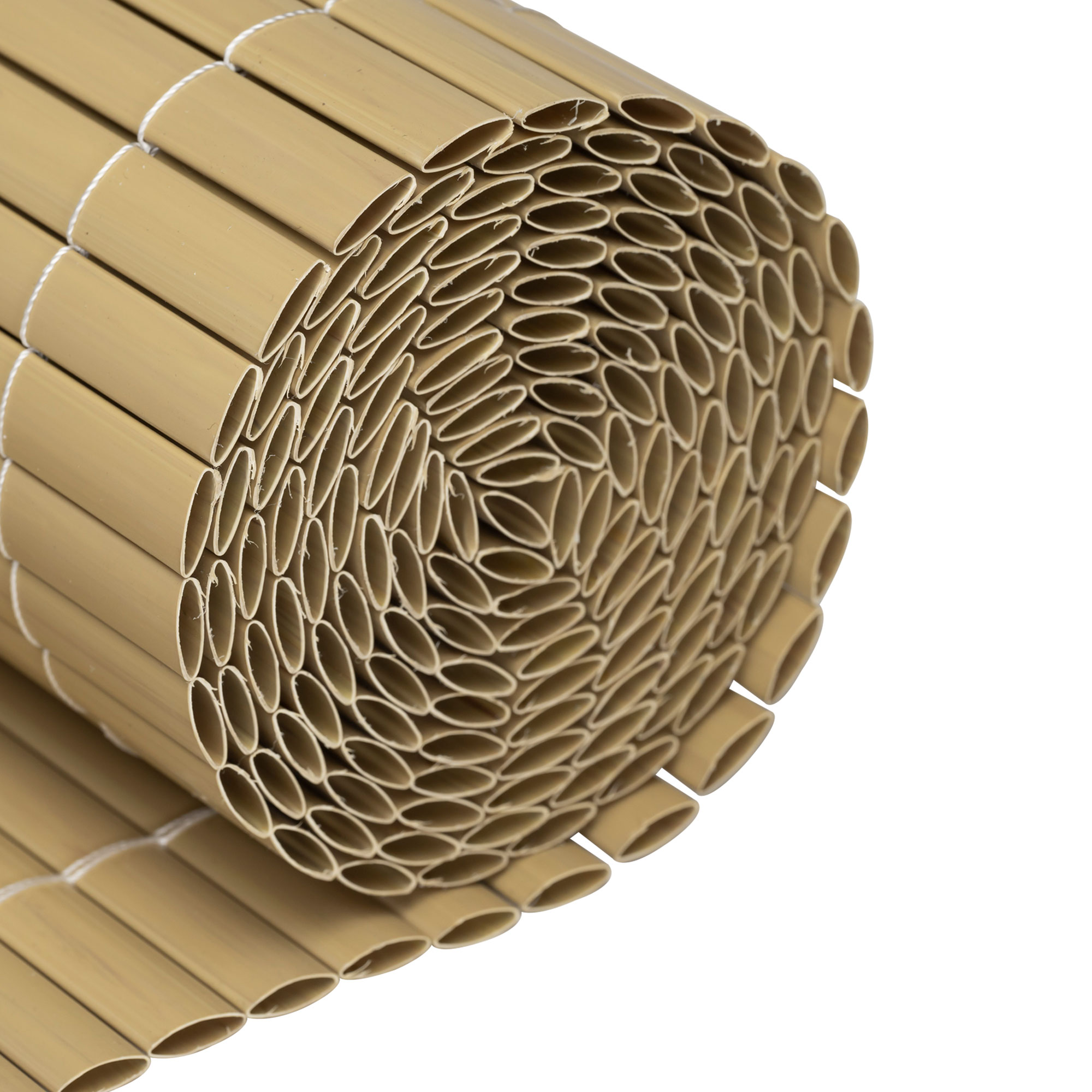 Gerollte PVC Sichtschutzmatte für den Außenbereich