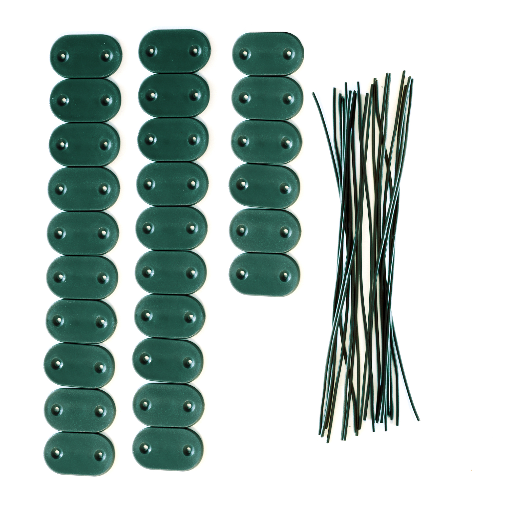 Kit di fissaggio per cannicci da giardino | verde, 26 pezzi