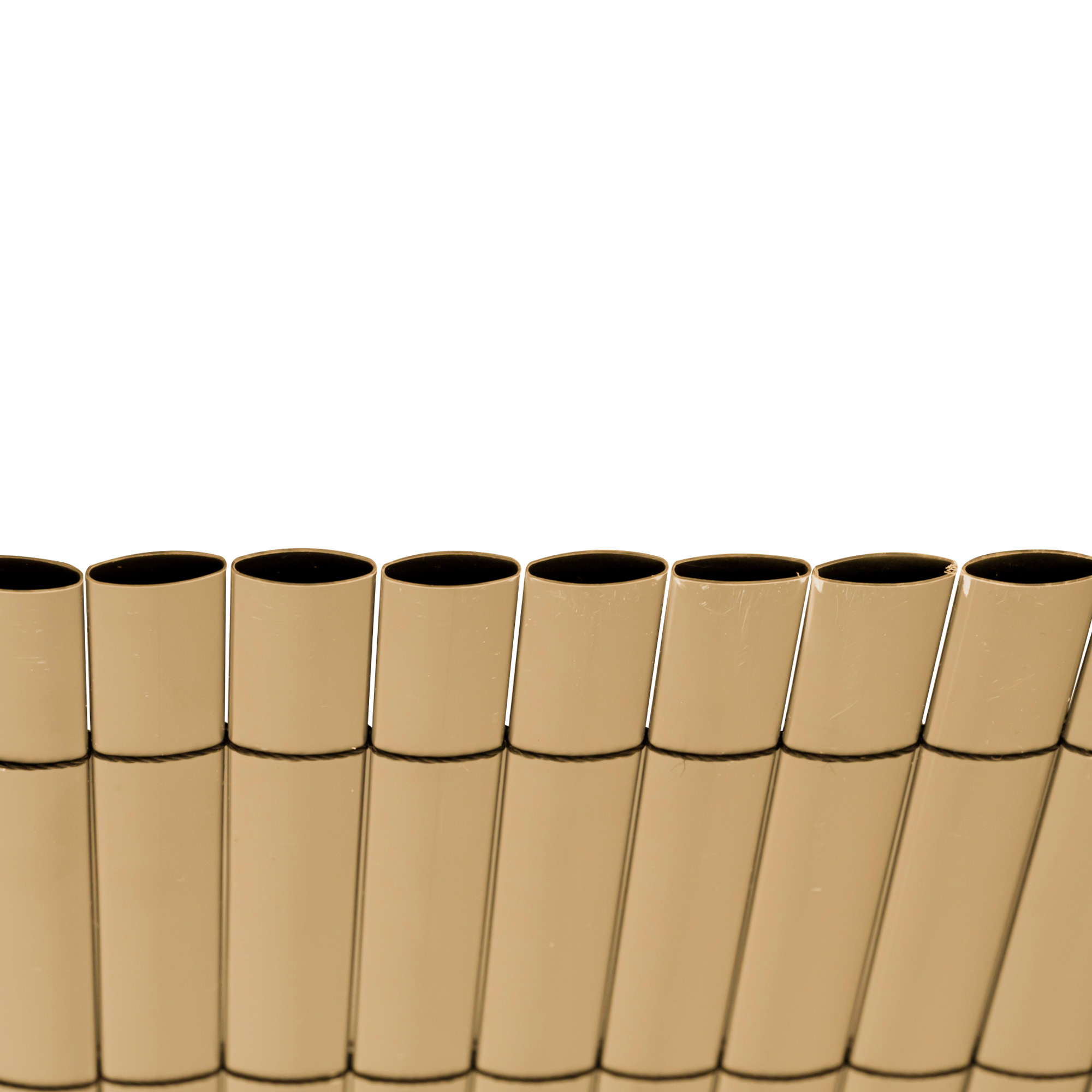 PVC Sichtschutzmatte mit vertikalen Röhren für Sichtschutz und Abgrenzung