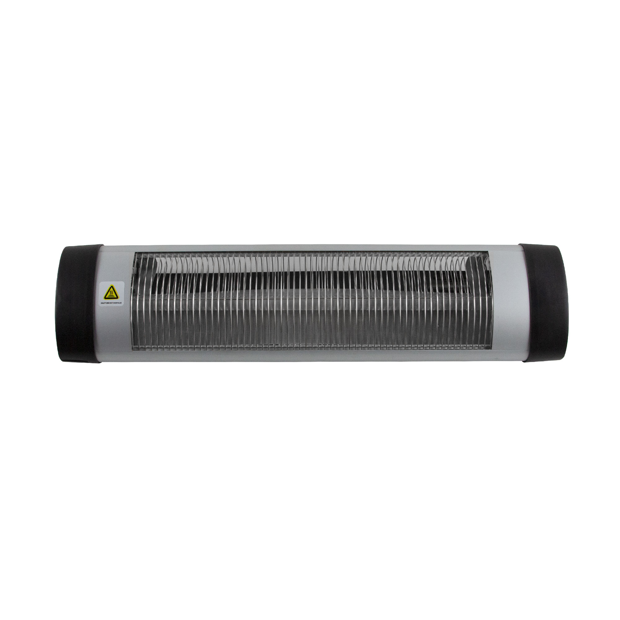 Quarz-Infrarotstrahler mit Schutzgitter und Endkappen, 2000 Watt Heizleistung