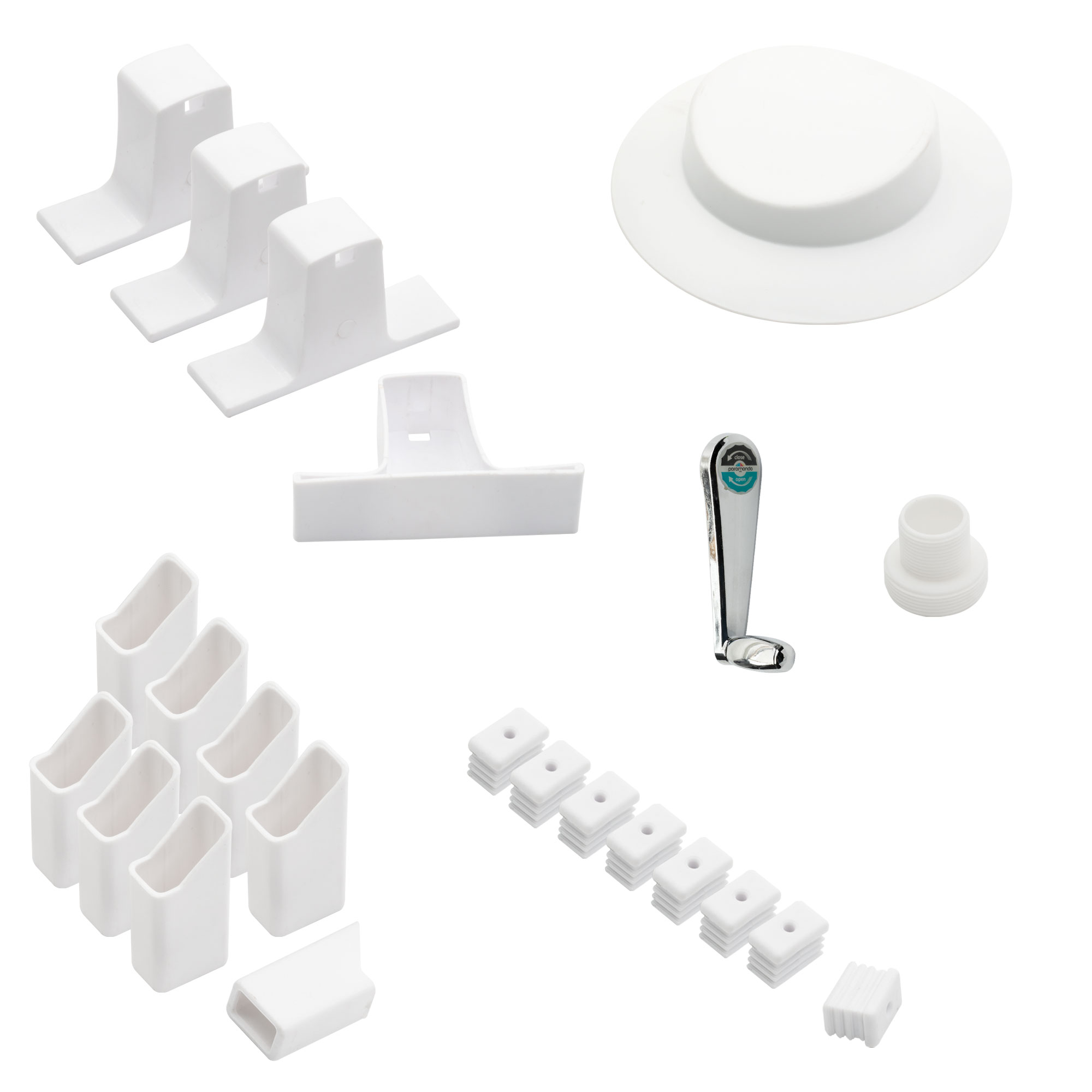 Set di ricambio per ombrellone grande da giardino | bianco