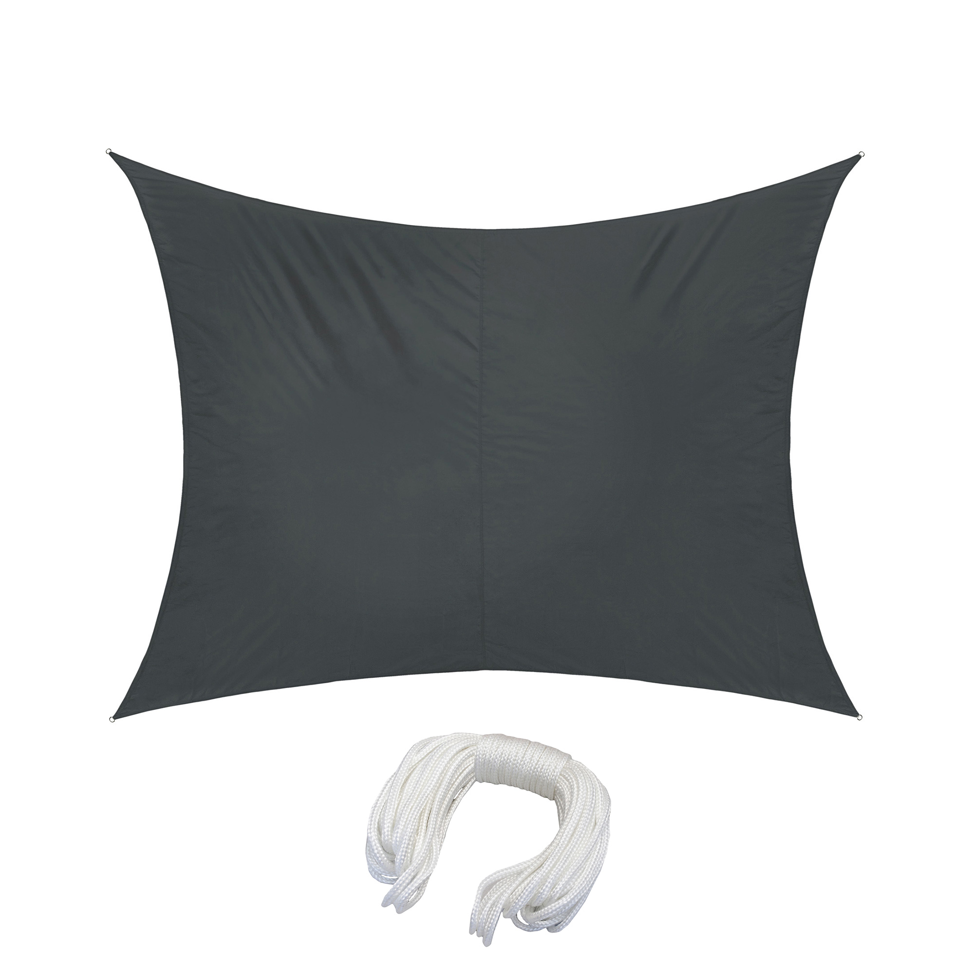 Sonnensegel - Polyester / wasserabweisend | 5,0 x 4,0 m, rechteckig, anthrazit