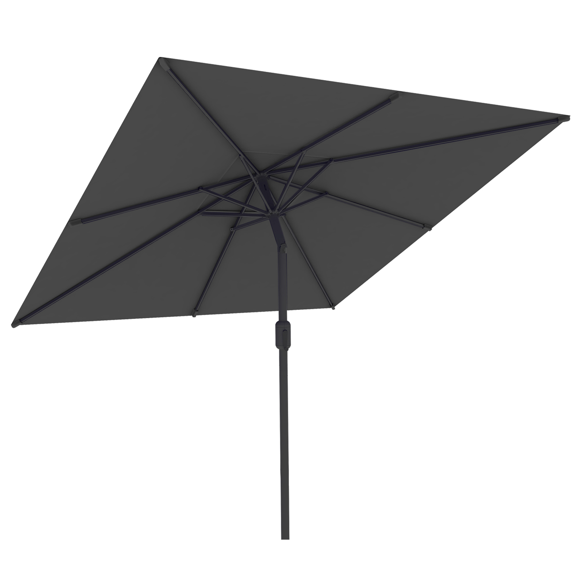 Ombrellone Interpara | 3 x 3 m, quadrato, grigio | struttura, antracite