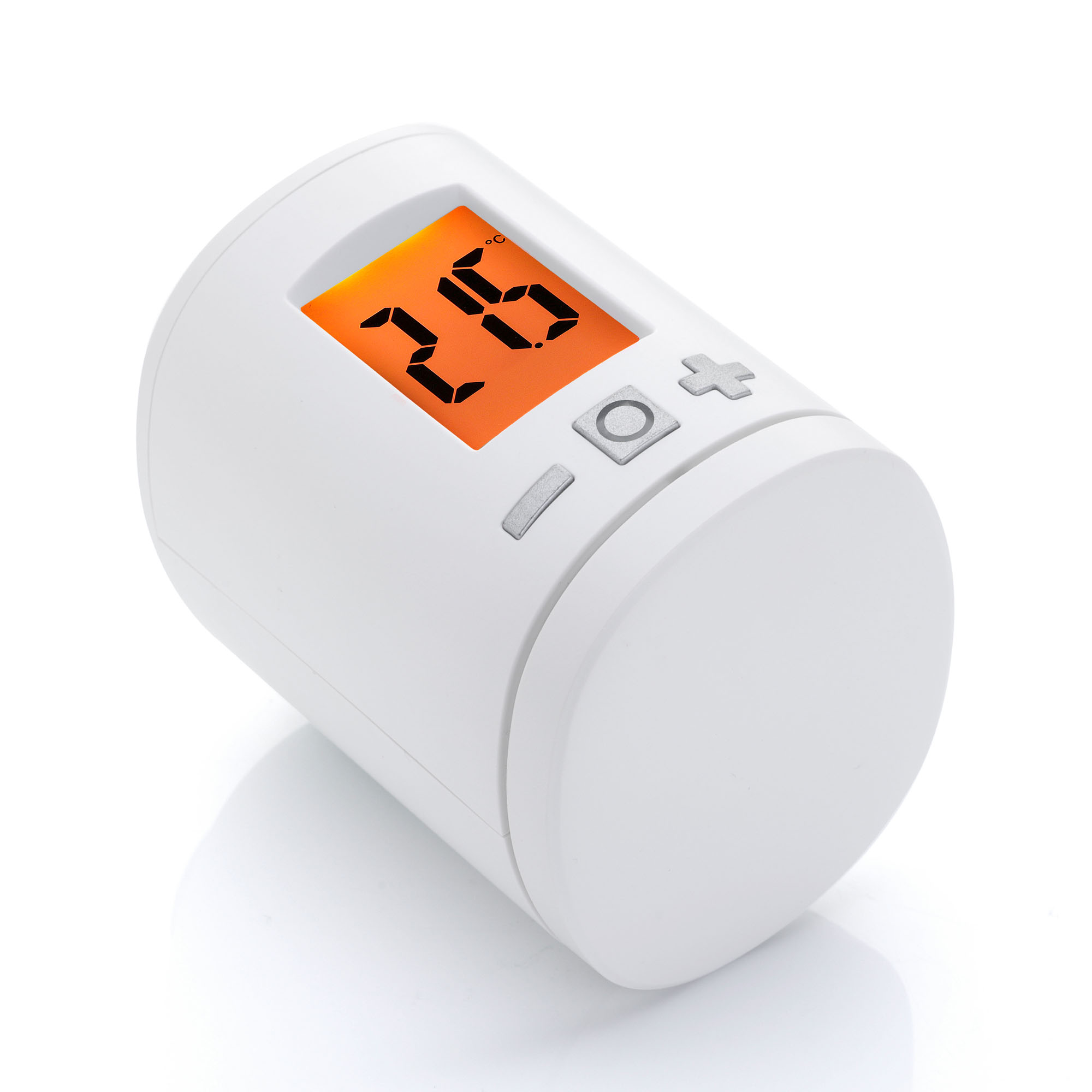 Smartes Heizkörper-Thermostat mit digitalem Display und Bedientasten