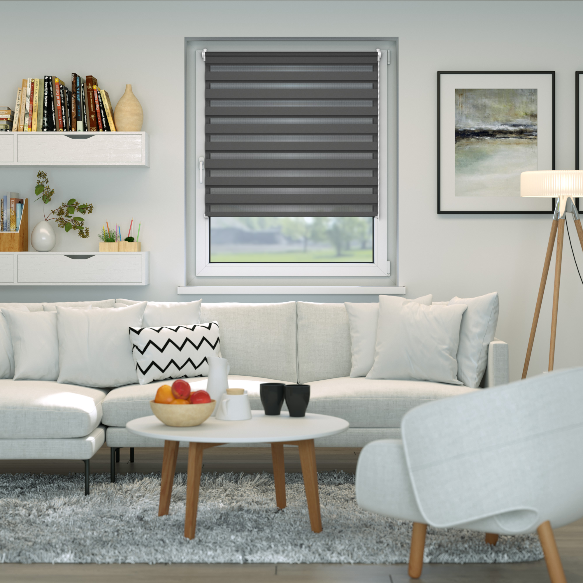 Tenda Giorno e Notte Zevra | 70 x 160 cm, grigio scuro