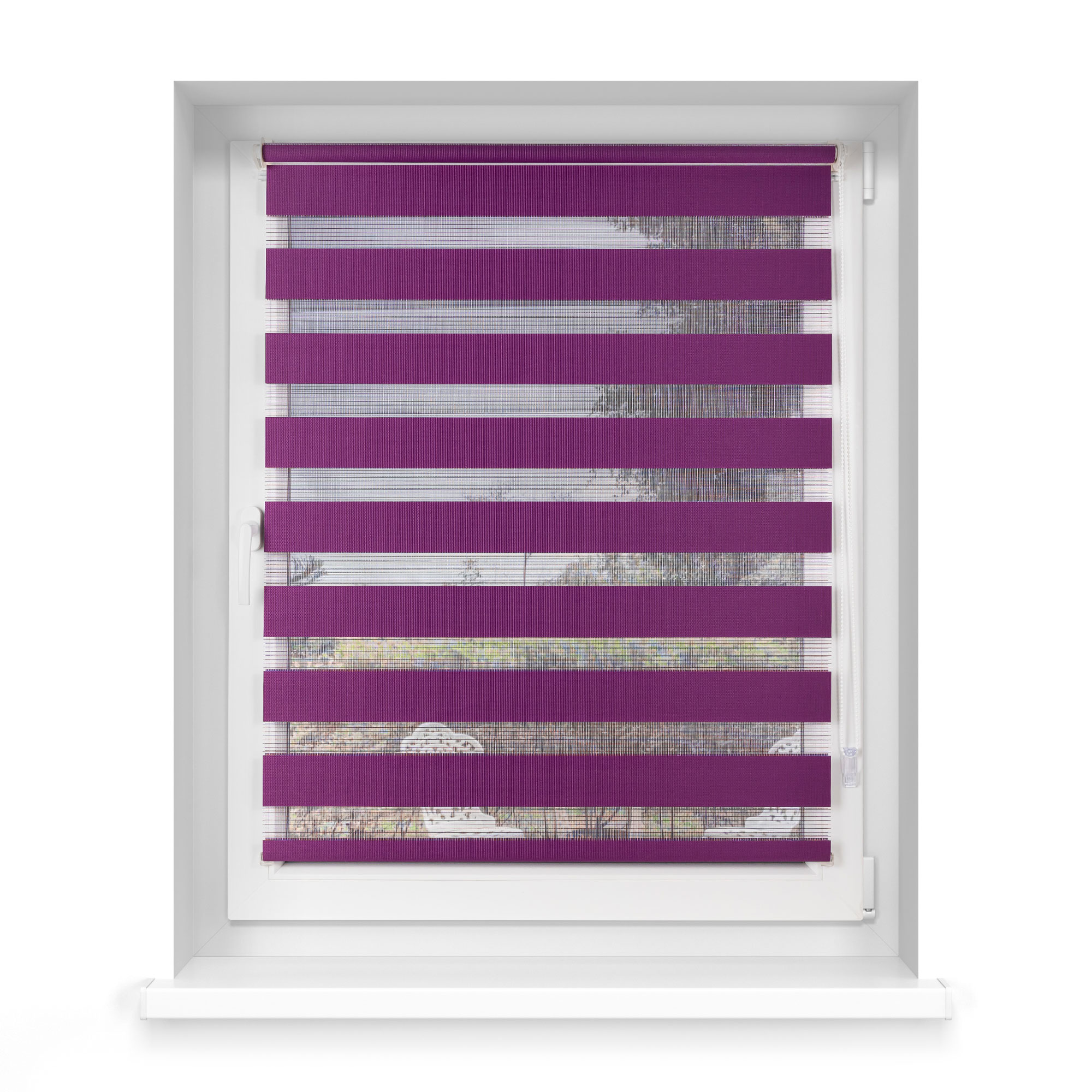 Klemmfix Doppelrollo / Duo Rollo | 45 x 150 cm, aubergine 