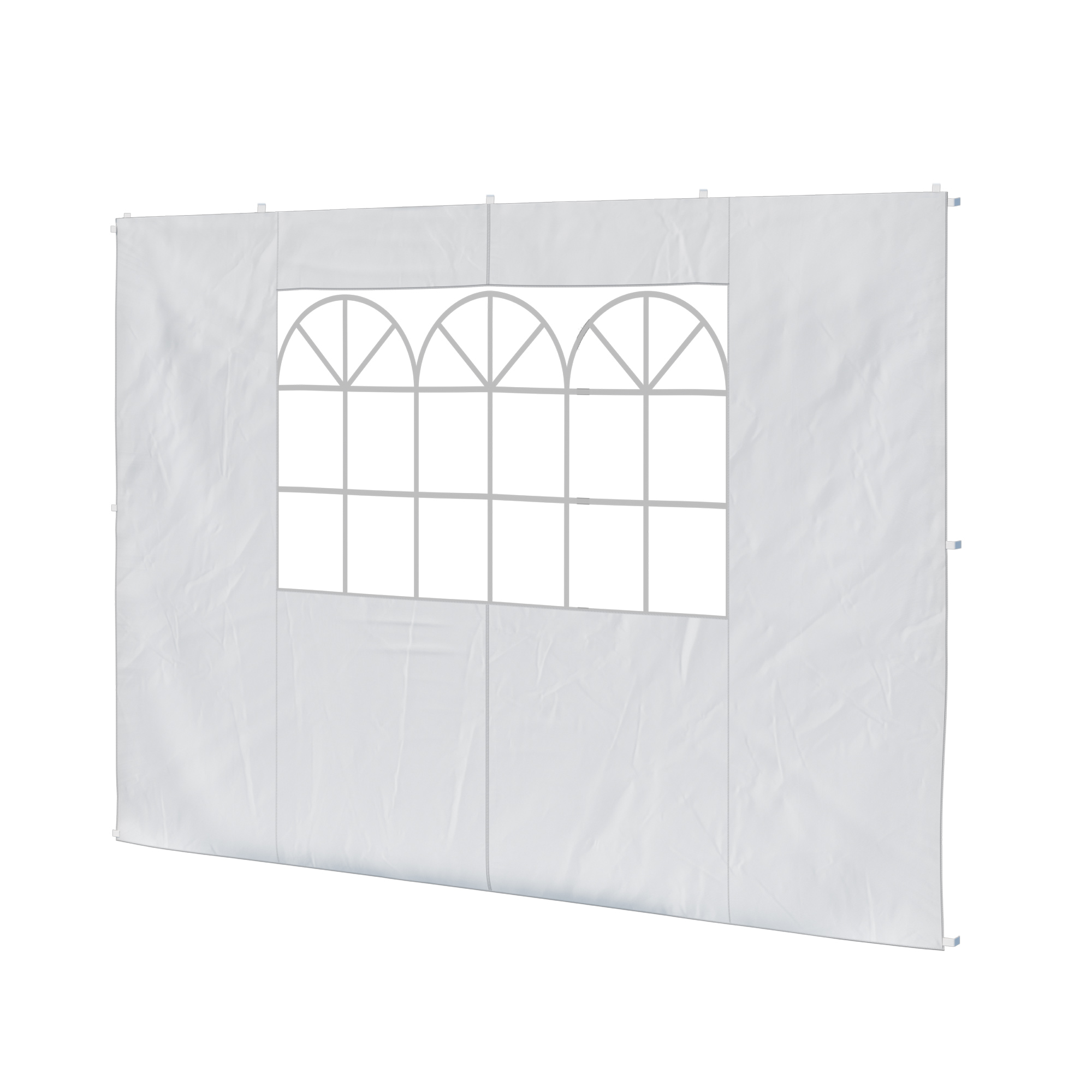 Seitenwand für Steckpavillon SP-3 | Fensterwand, weiß 