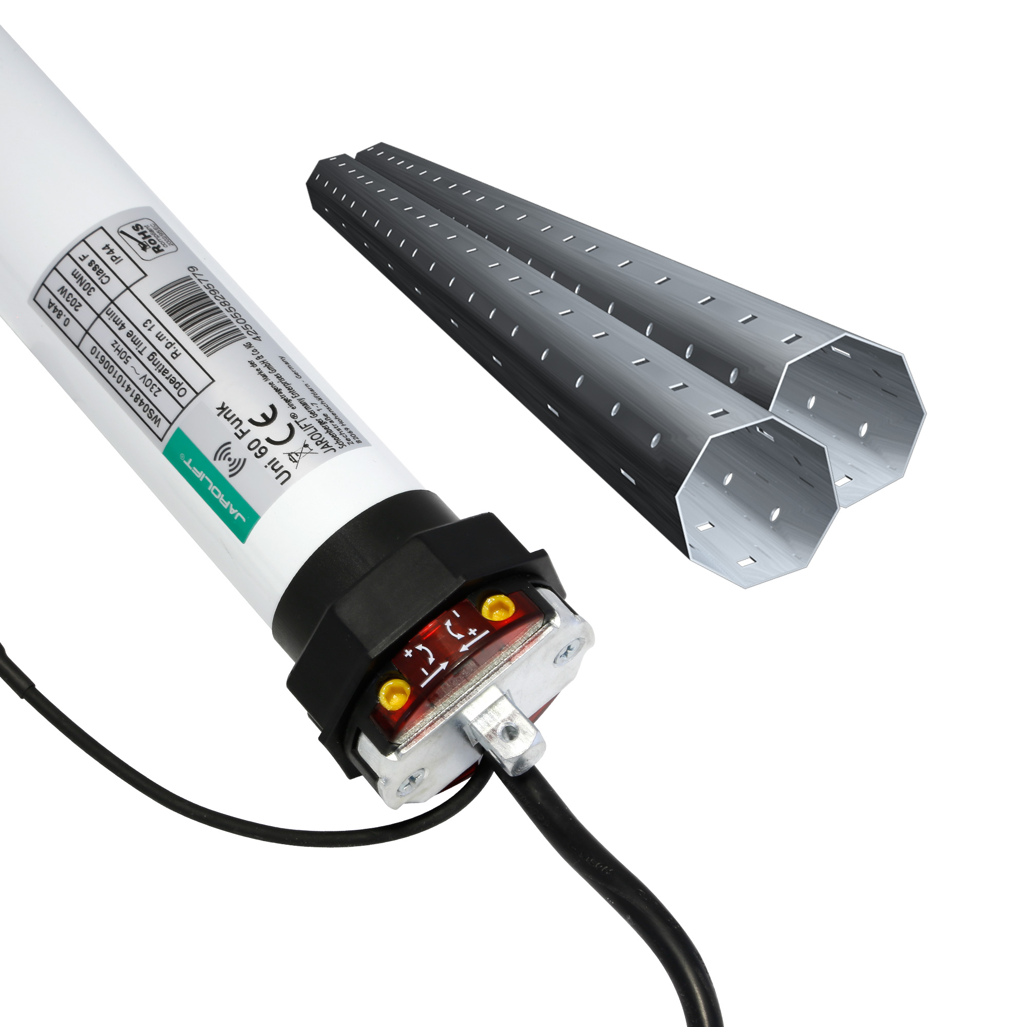 Funk-Rollladenmotor Universal | UNI60F (30 Nm / SW60) + Altbau-Wellenset 3