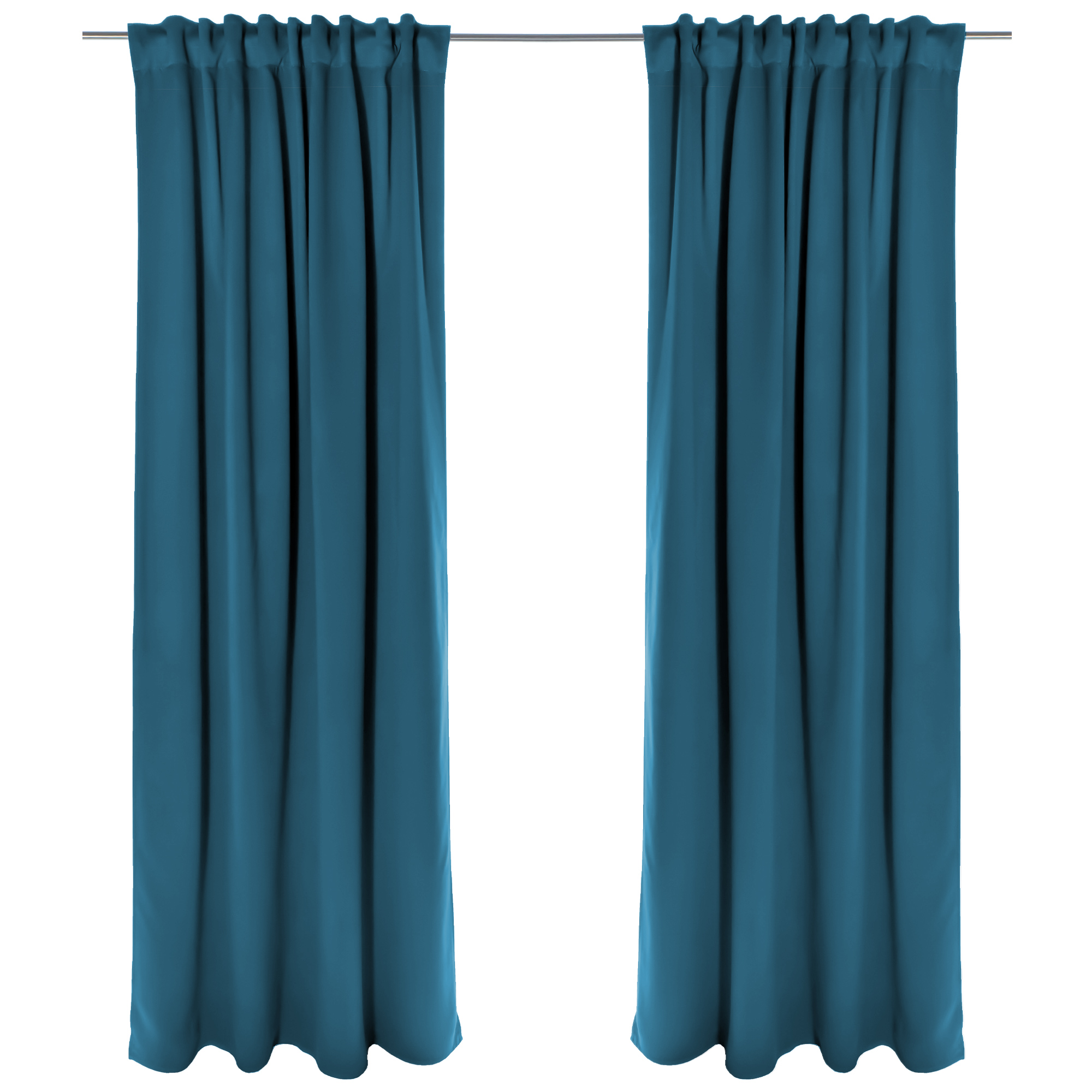 BLACKY Brandschutz-Vorhang B1 mit Kombiband | verdunkelnd, 135 x 245 cm, dunkelblau 