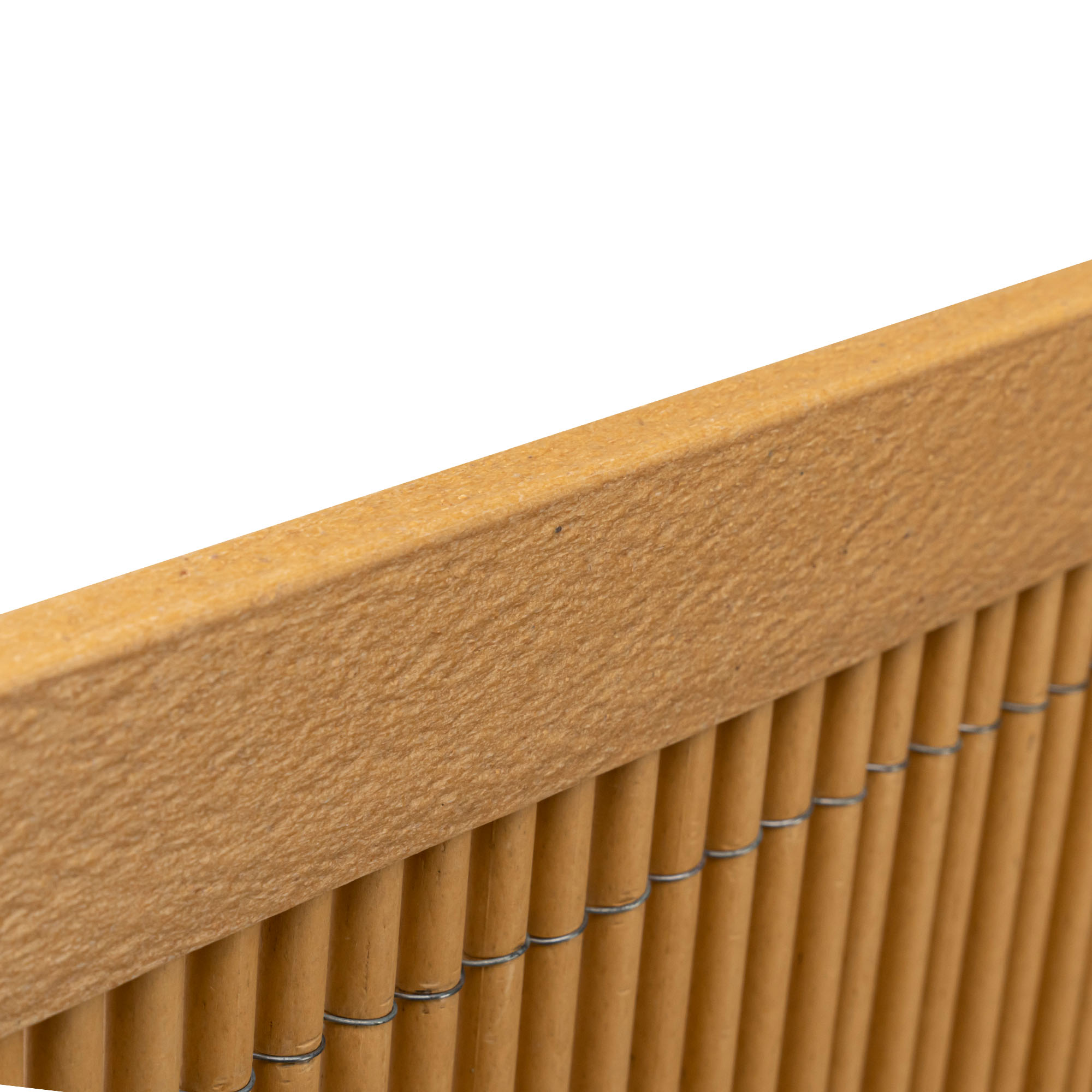 Abdeckprofil für Sichtschutzmatte aus Bambusmaterial, stabiler Aufbau für Sichtschutzanwendungen