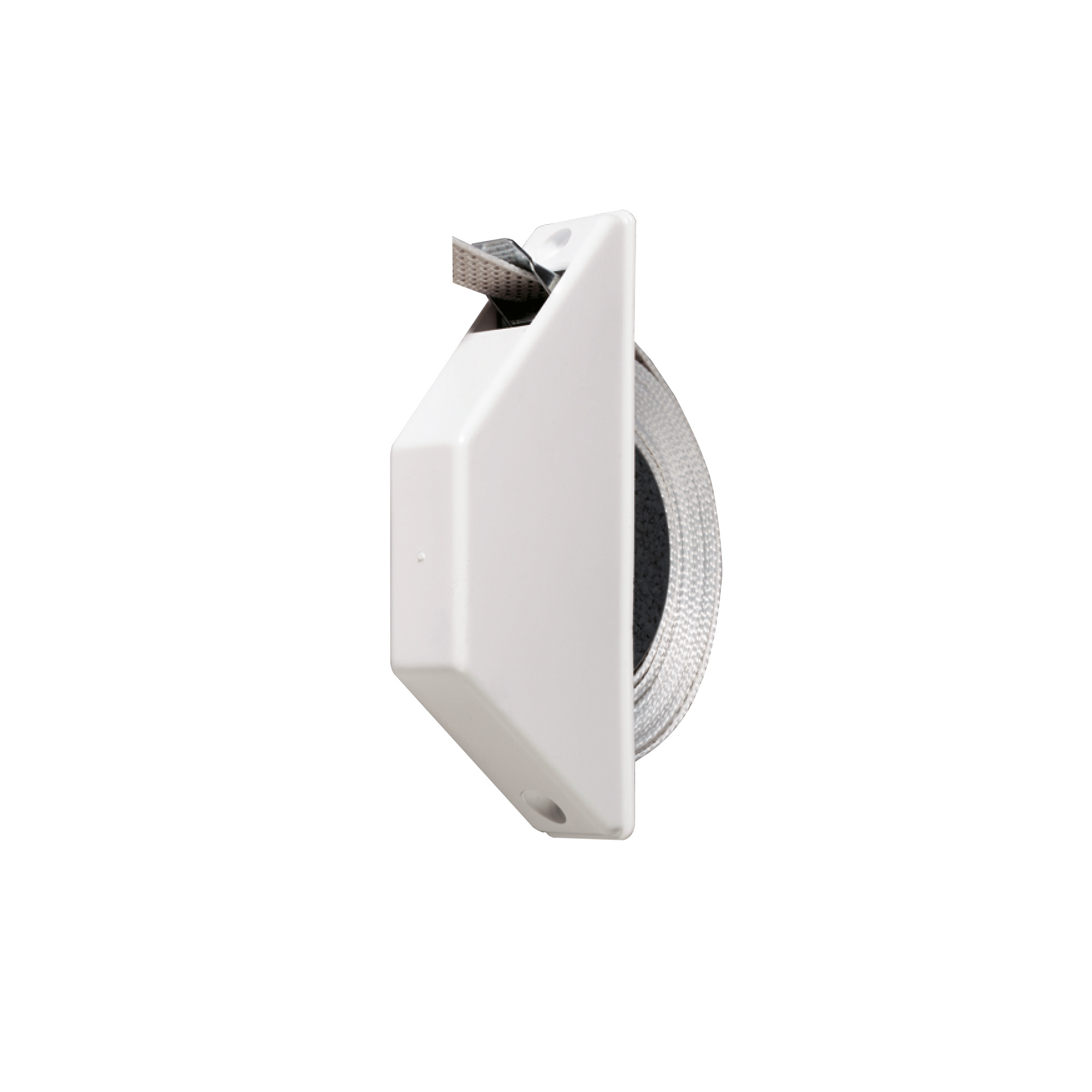 Avvolgitore mini semincassato | bianco / con 5 m di cinghia