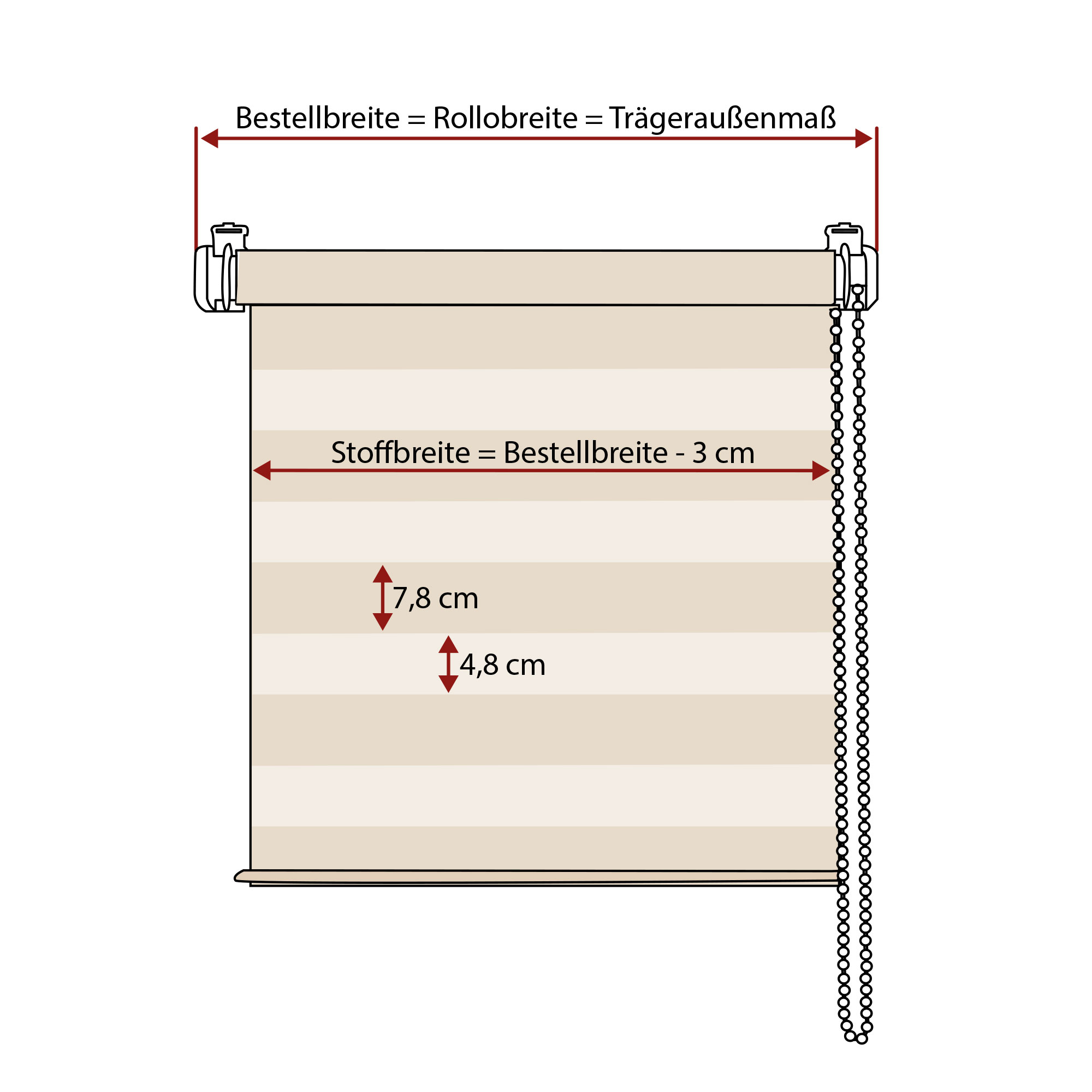 Klemmfix Doppelrollo / Duo Rollo | 45 x 150 cm, dunkelbraun 