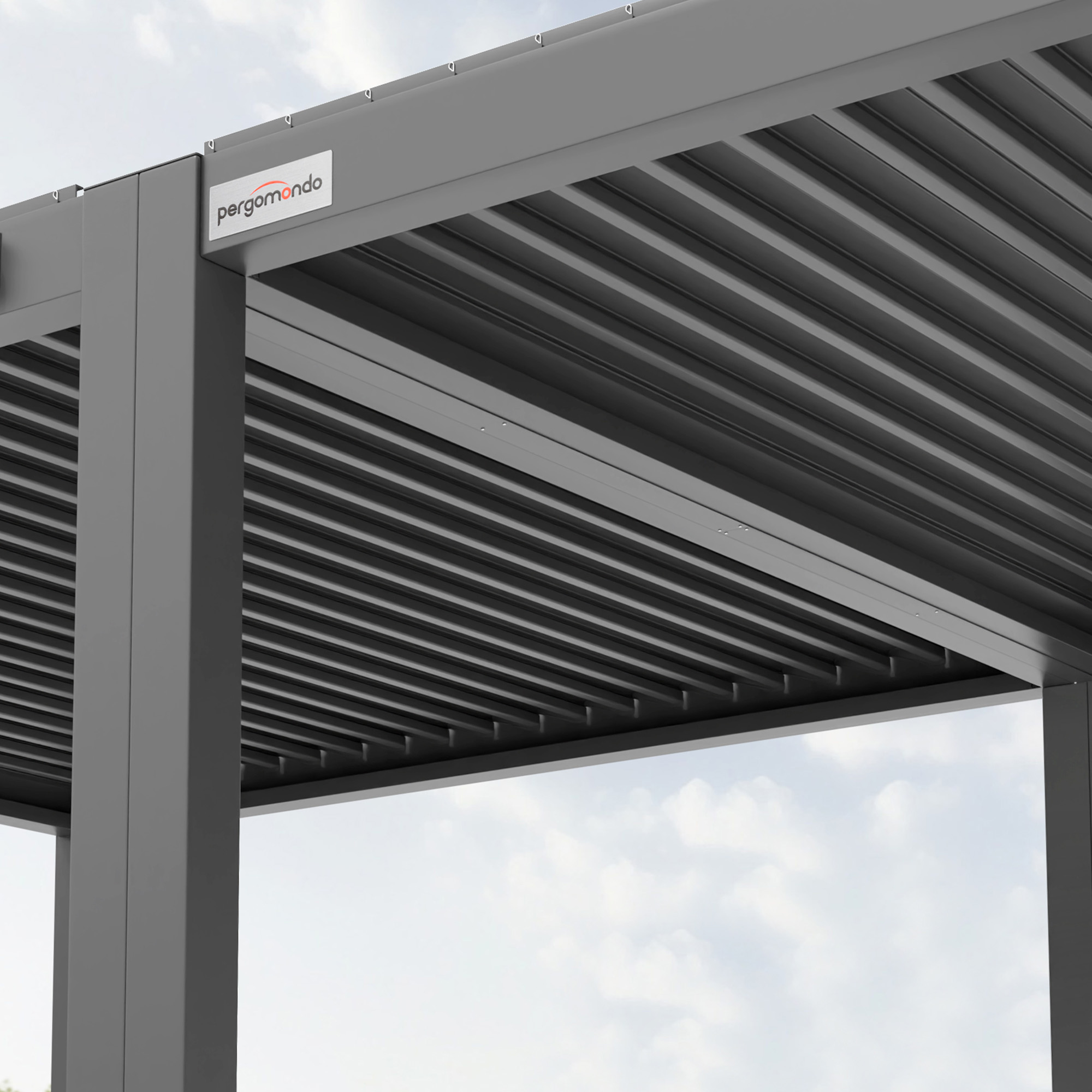                                     Verbindungsset für Pergola mit Lamellendach | 3 m, anthrazit 
                                    - anthrazit                                