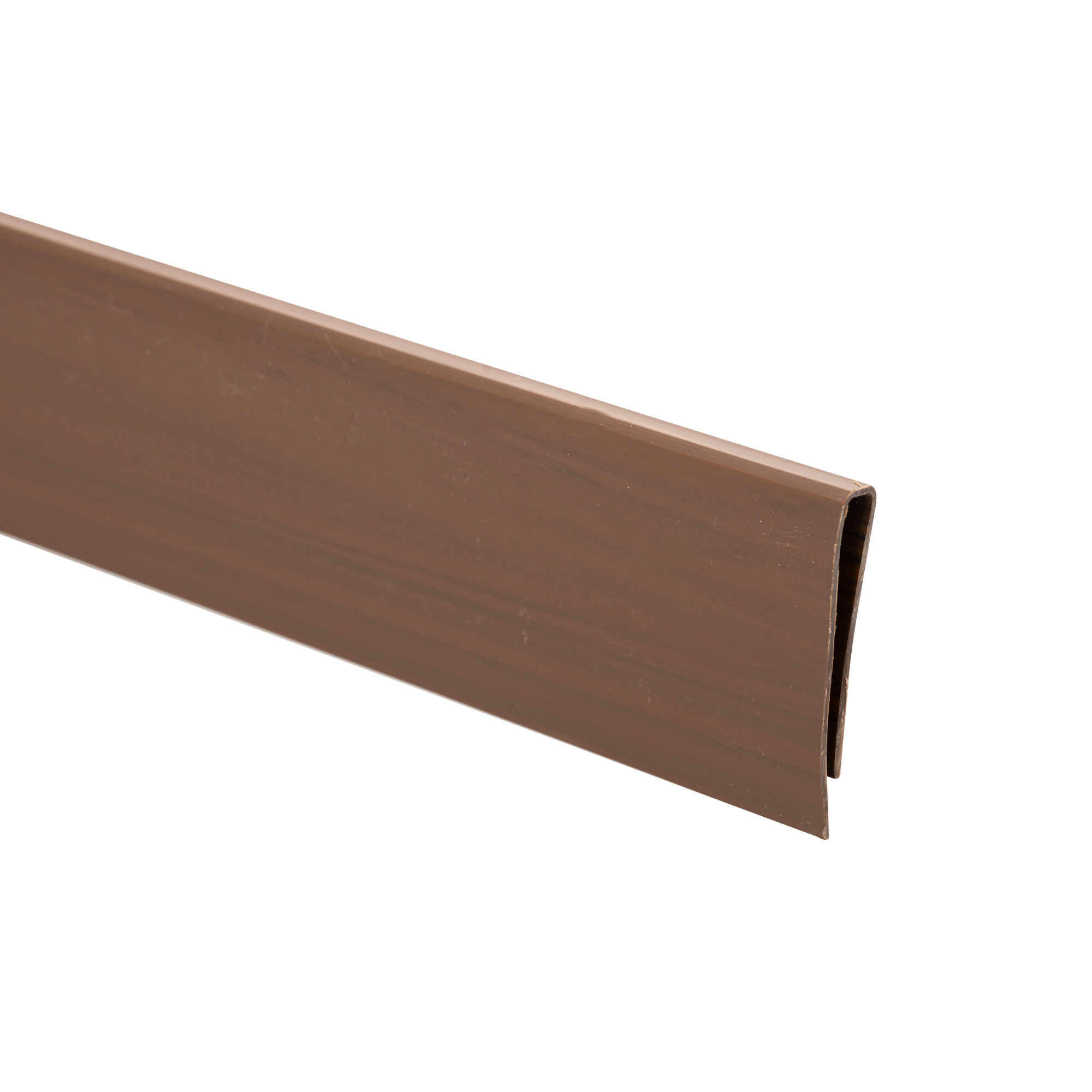 PVC Abdeckprofil für Sichtschutzmatten | 1 m Länge, braun (braun - 1,00 m)
                                    - braun- 1,00 m
