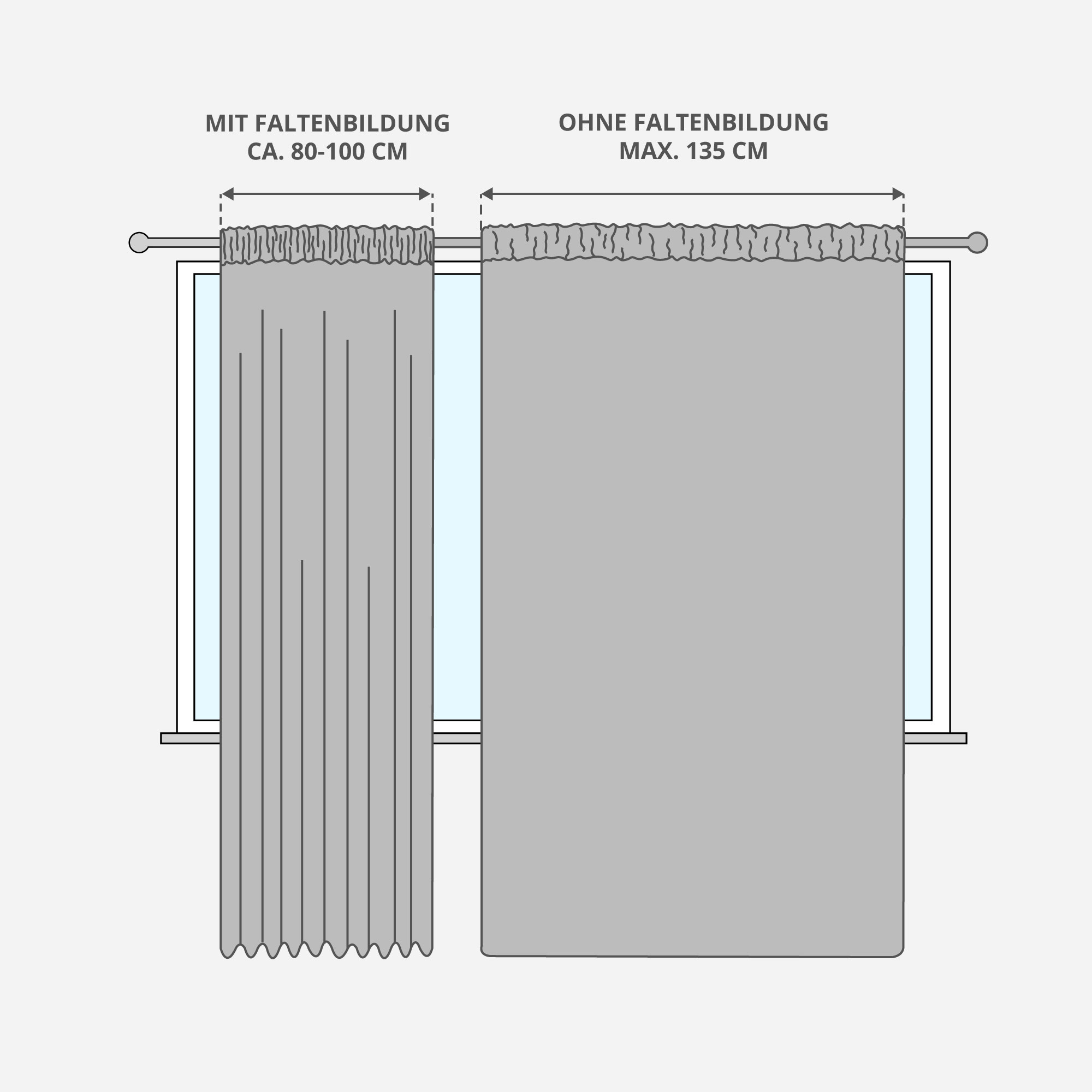 ESKIMO Thermo-Vorhang mit Kombiband | blickdicht, 135 x 245 cm, grau 