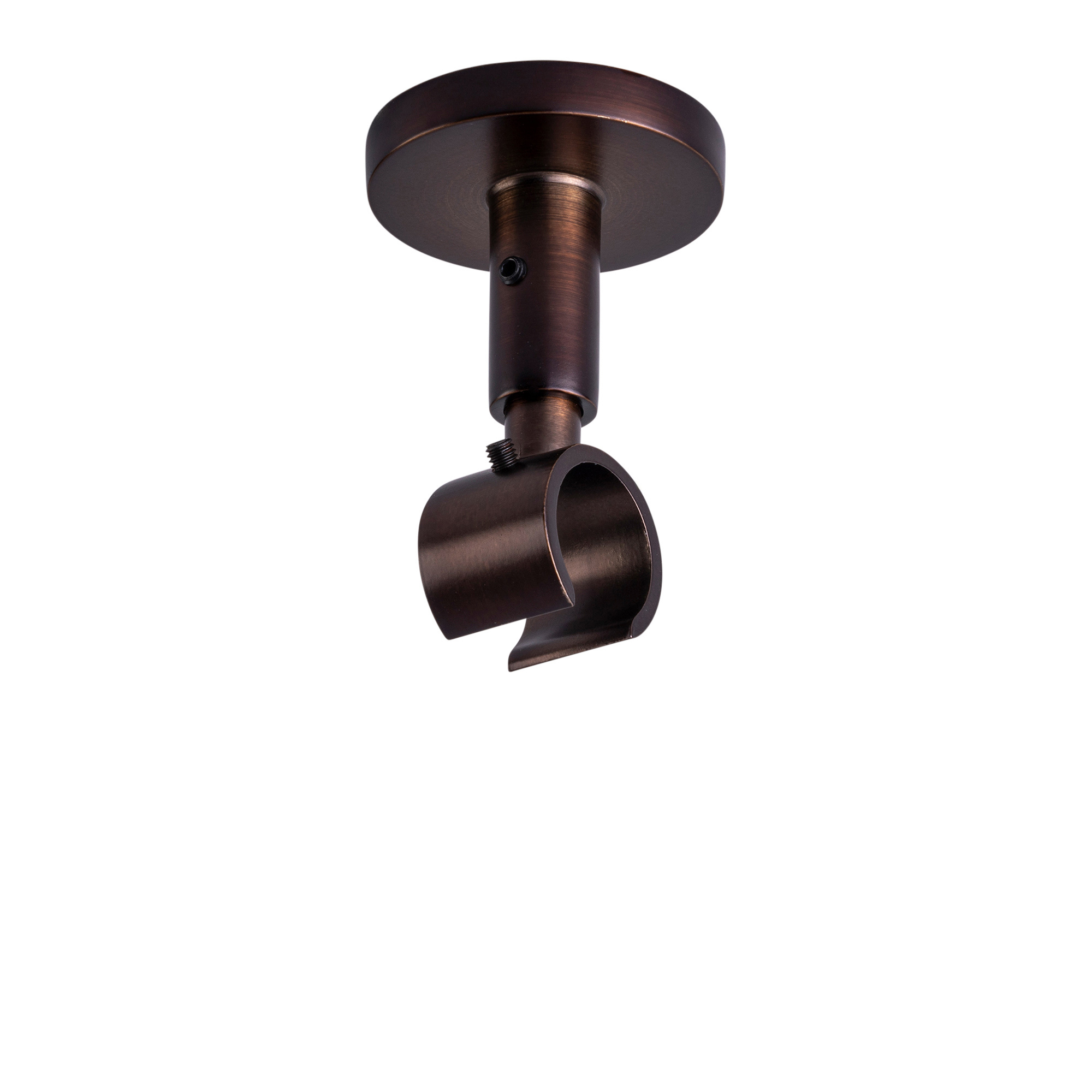 Supporto da soffitto per bastone per tenda con guida interna | ⌀ 19 mm, rosso e bronzo spazzolato, 1 binario