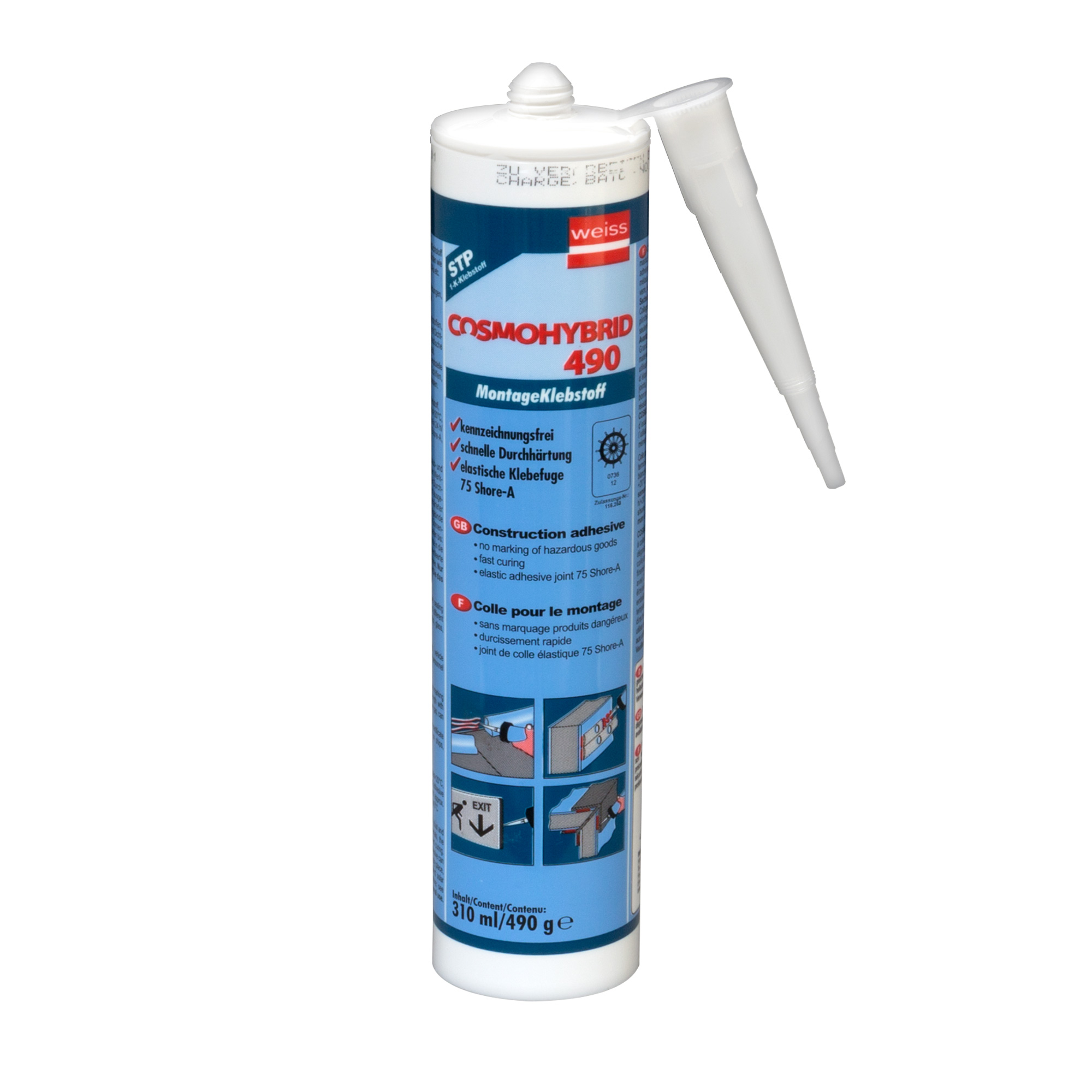 COSMOHYBRID 490 1-K-STP-MontageKlebstoff | 310 ml, 470 g