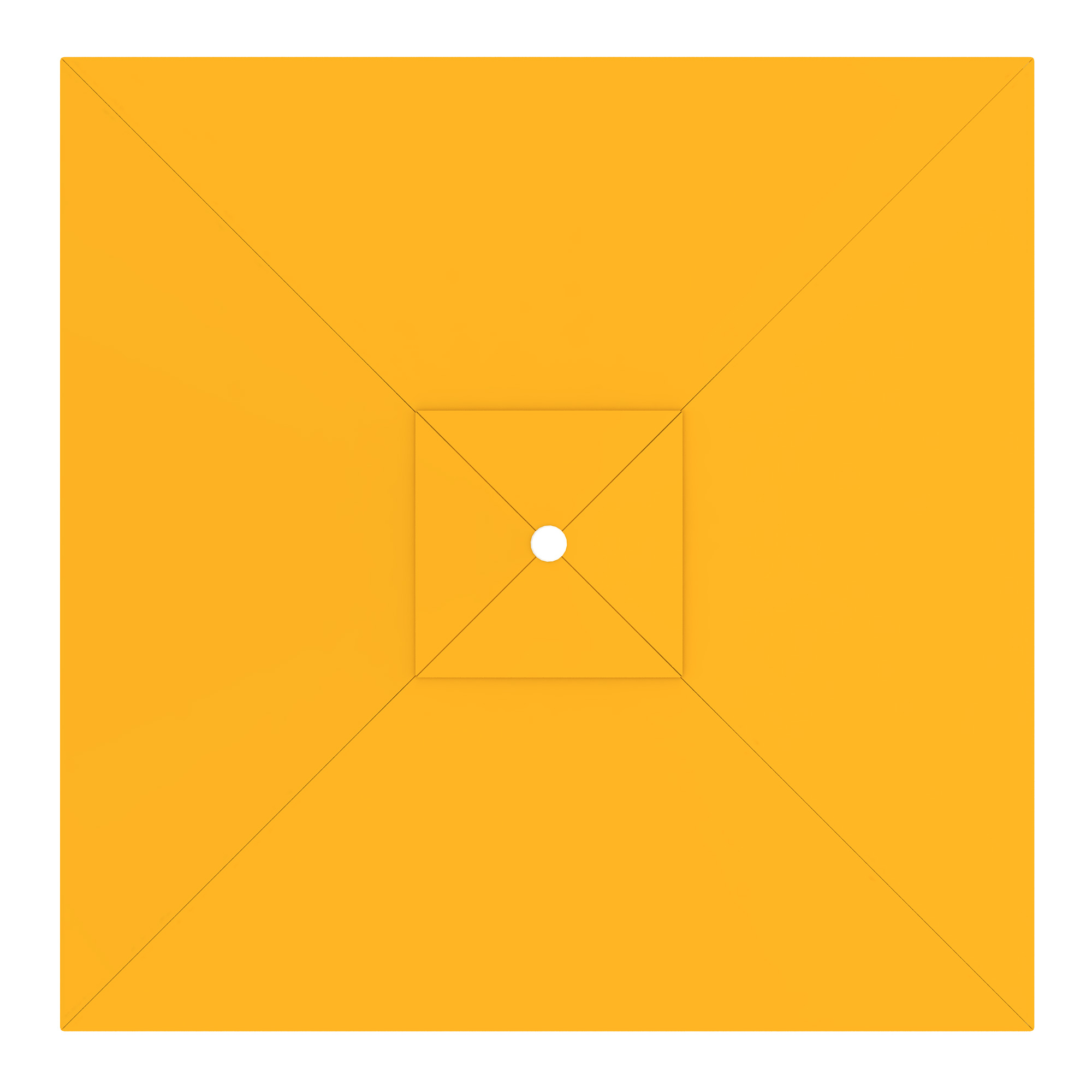 Copertura per ombrellone Interpara | 3 x 3 m, quadrato, giallo