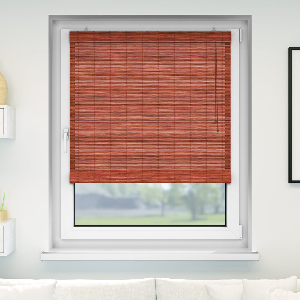 Bambus-Raffrollo | 70 x 160 cm, kirsche