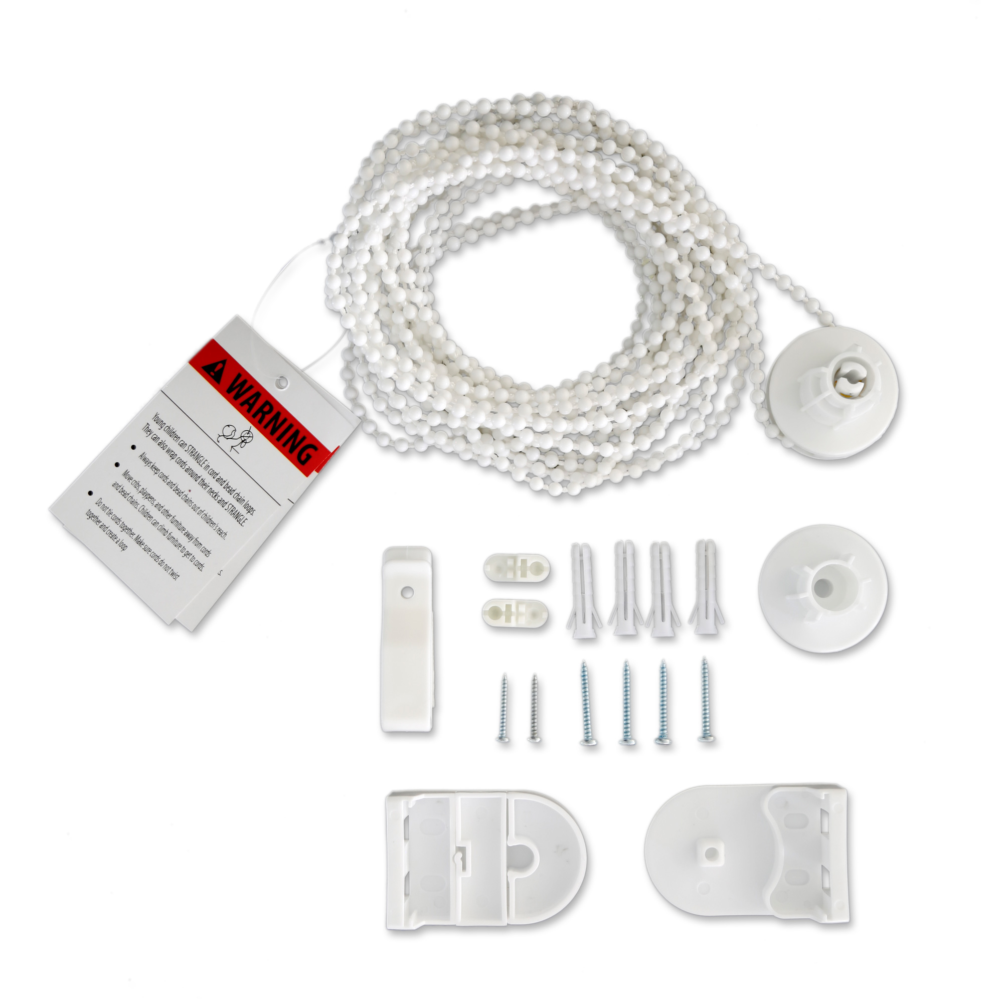 Ersatzteil Set für VICTORIA M Standard Rollos | inkl. 600 cm Kette, weiß