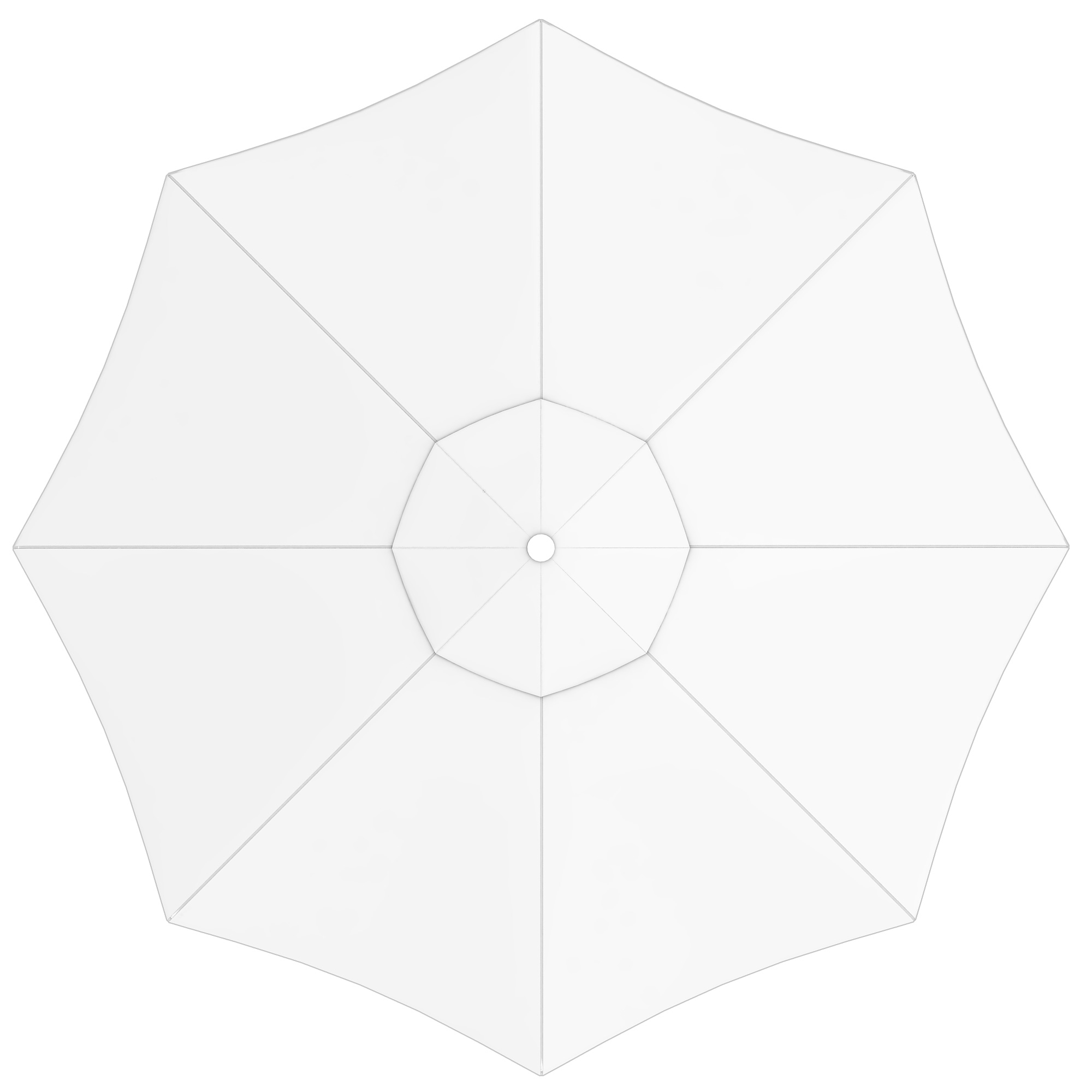 Copertura per ombrellone Interpara | 3,5 m, rotondo, bianco