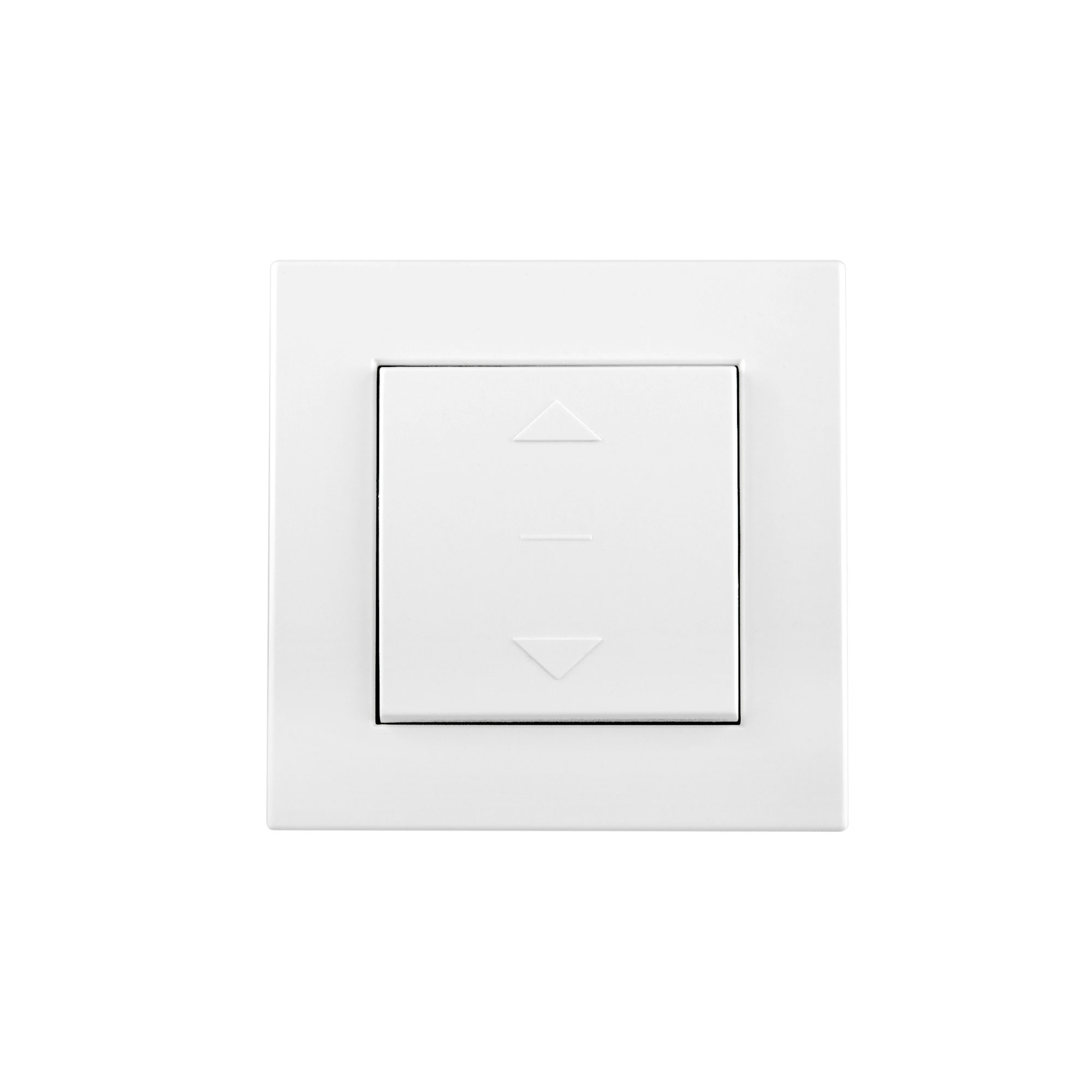 Interruttore / pulsante design con cornice esterna | Pulsante a bilanciere, bianco