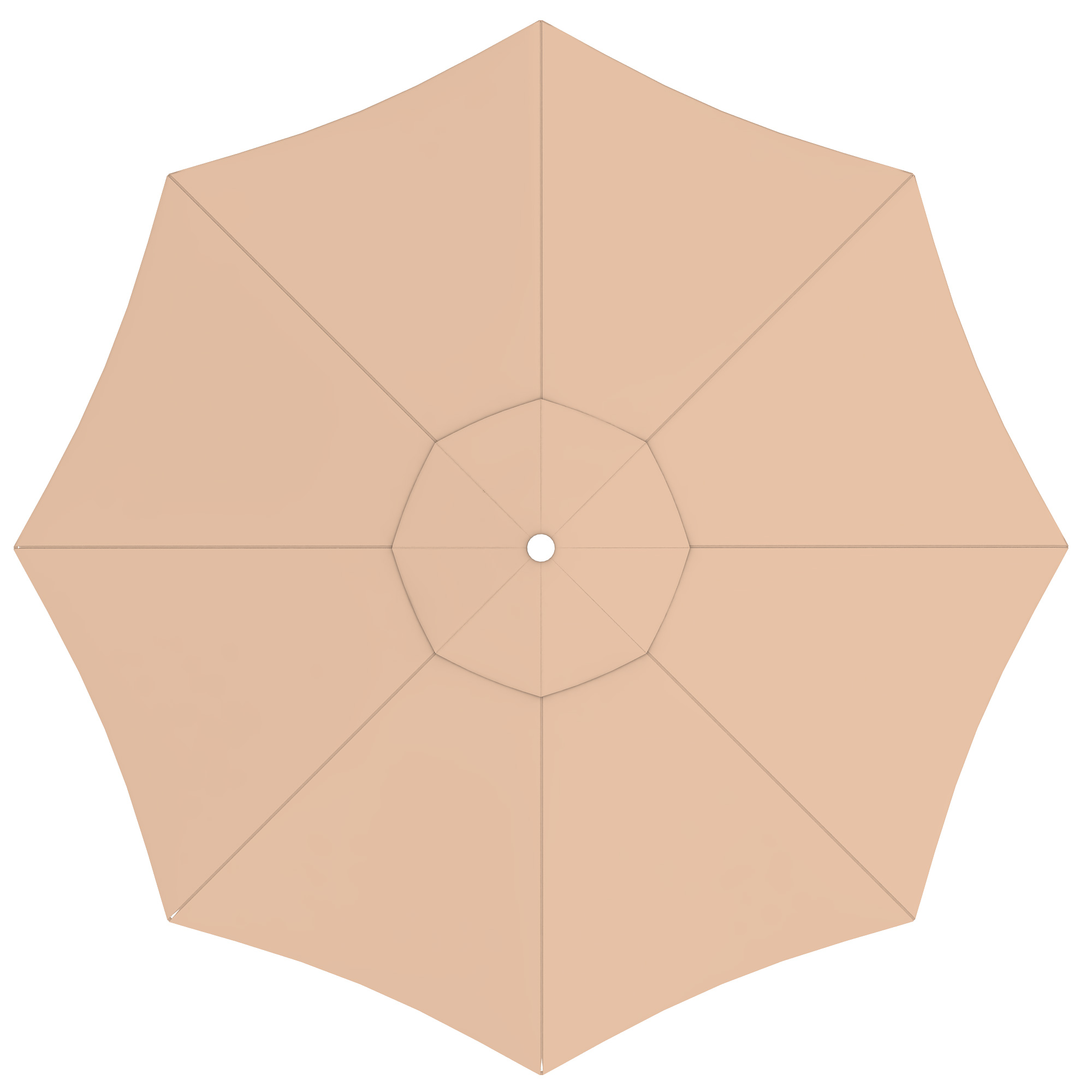 Copertura per ombrellone Interpara | 3,5 m, rotondo, crema
