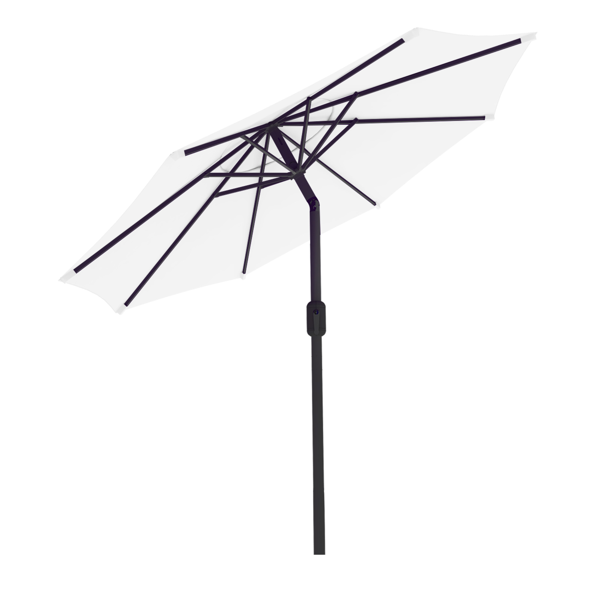 Ombrellone Interpara | 3,5 m, rotondo, bianco | struttura, antracite