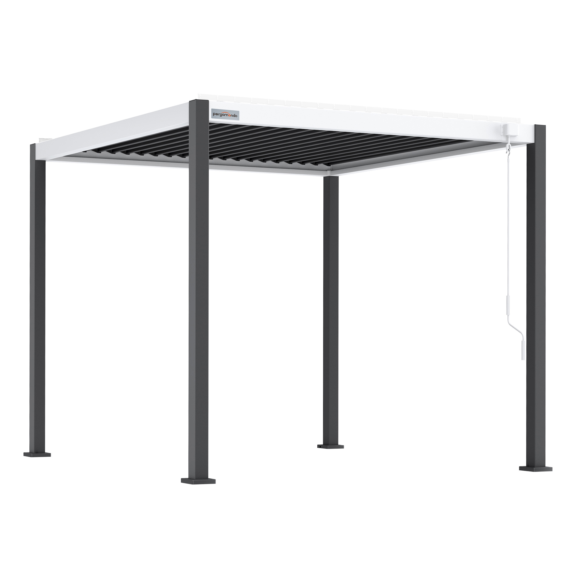 Pergola mit verstellbarem Lamellendach und stabiler Rahmenkonstruktion
