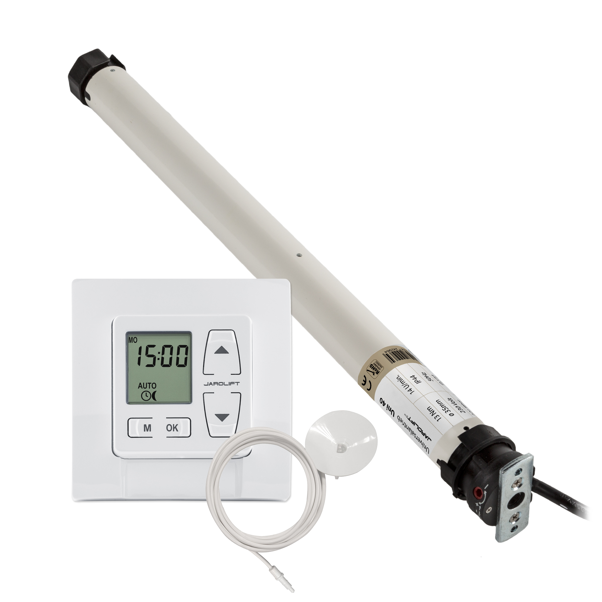 Motore per tapparella Universale | UNI40 (13 Nm / SW40) + Thor & Sensore