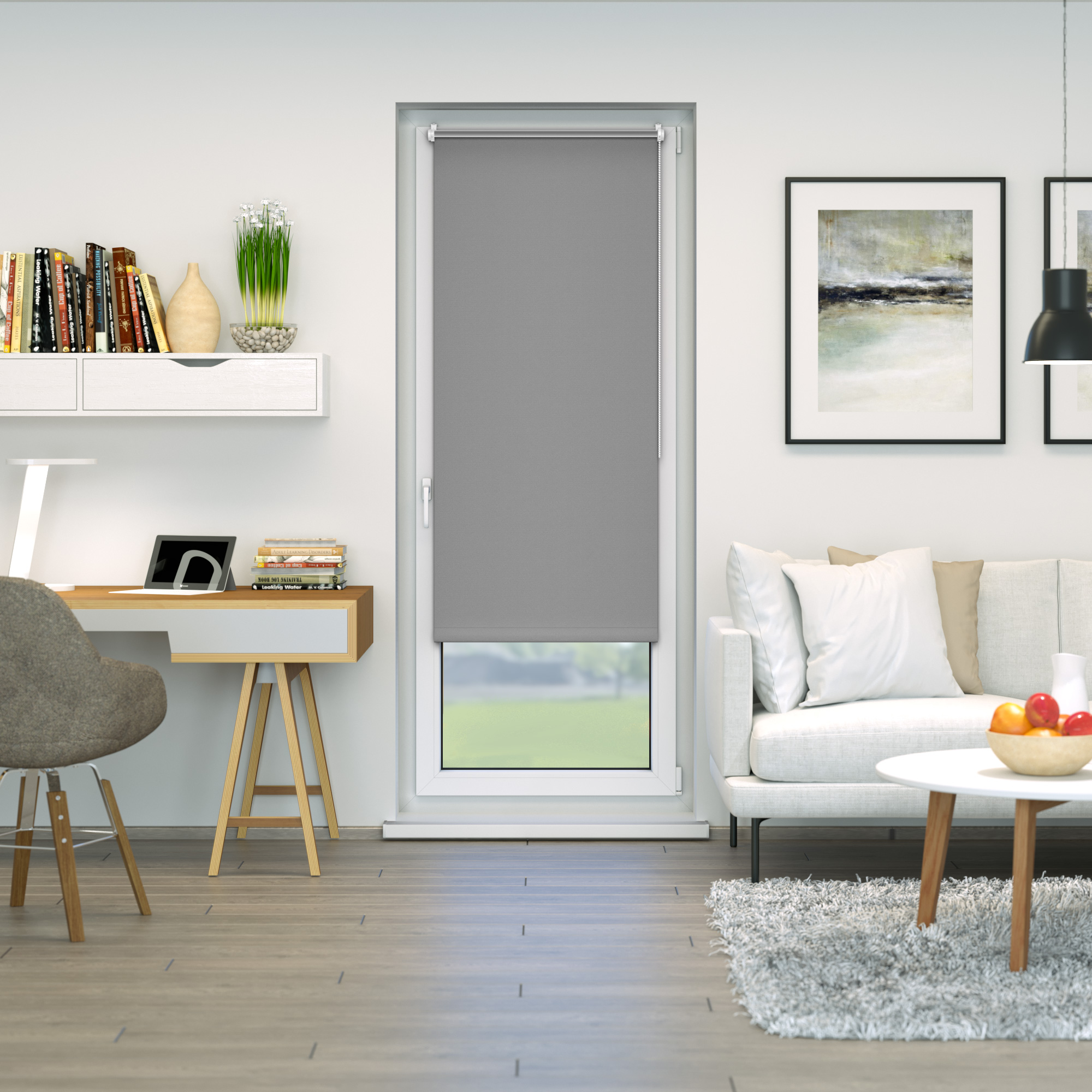 Klemmfix Tenebra Verdunkelungsrollo / Thermorollo | 35 x 160 cm, grau