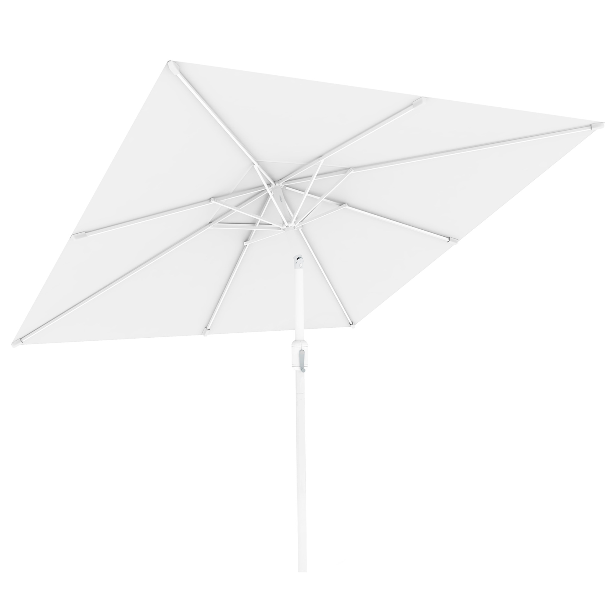 Ombrellone Interpara | 3 x 3 m, quadrato, bianco | struttura, bianco