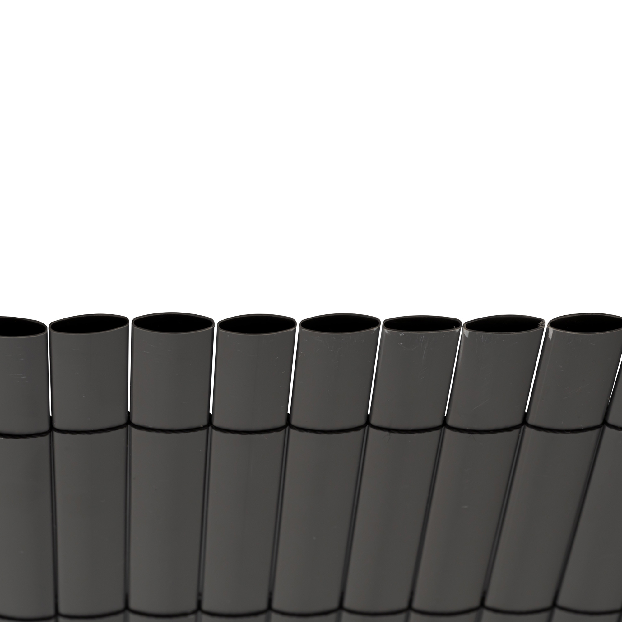 PVC Sichtschutzmatte mit vertikalen Röhren für Sichtschutz und Abgrenzung