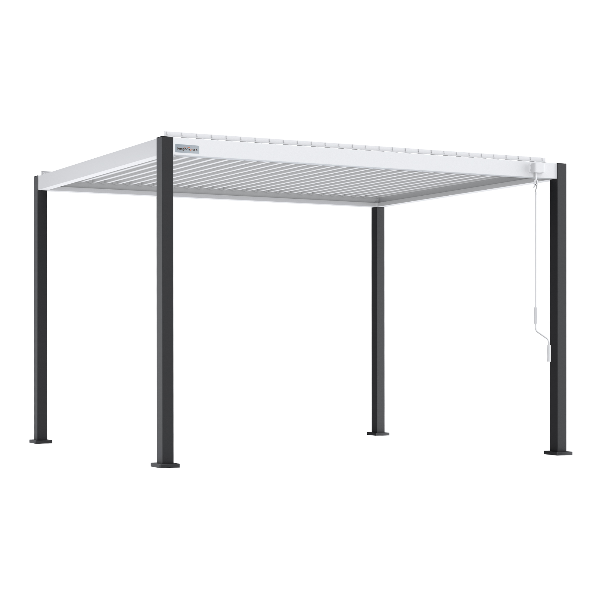 Pergola mit verstellbarem Lamellendach und stabiler Rahmenkonstruktion