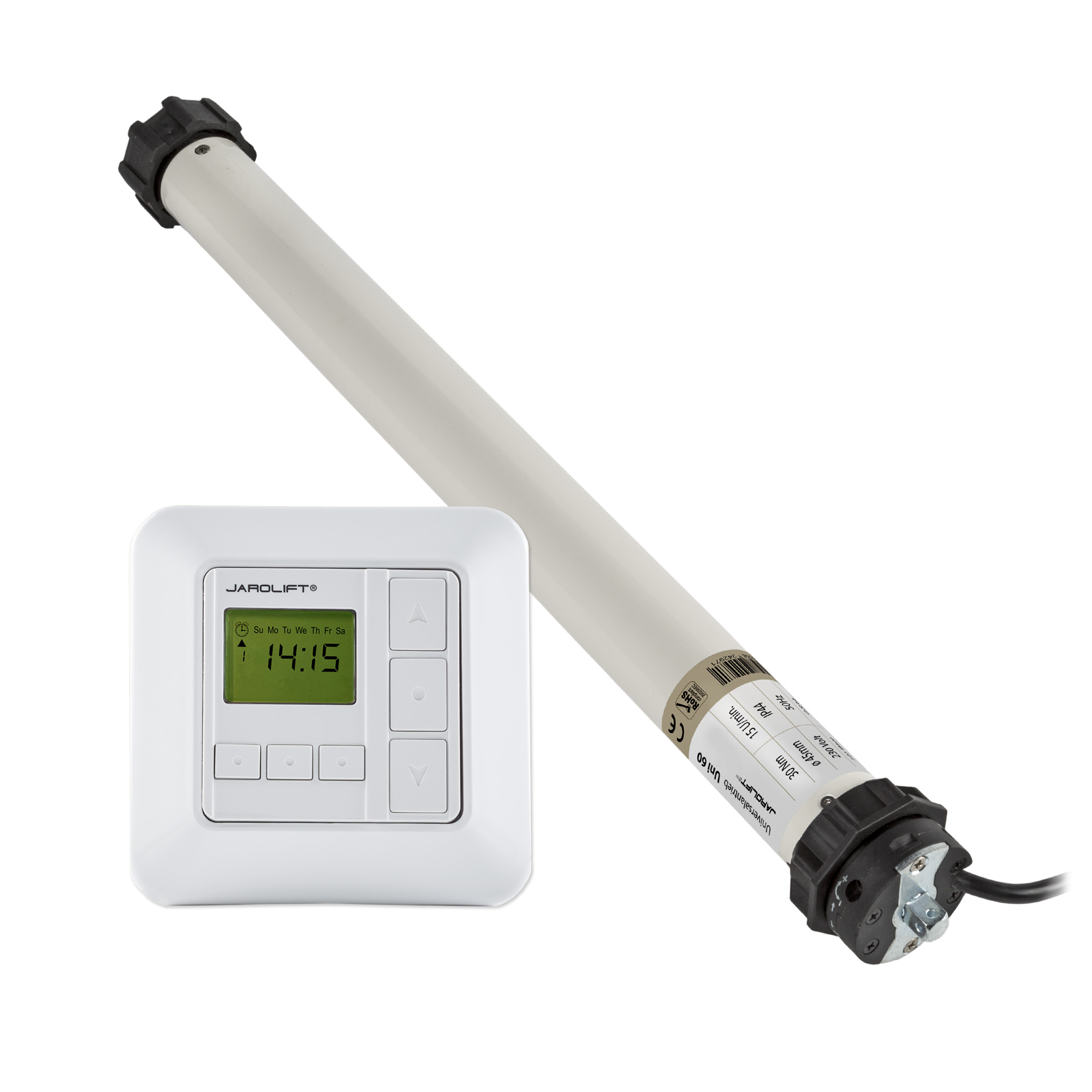 Motore per tapparella Universale | UNI40 (13 Nm / SW40) + Sevenlogic Comfort radio