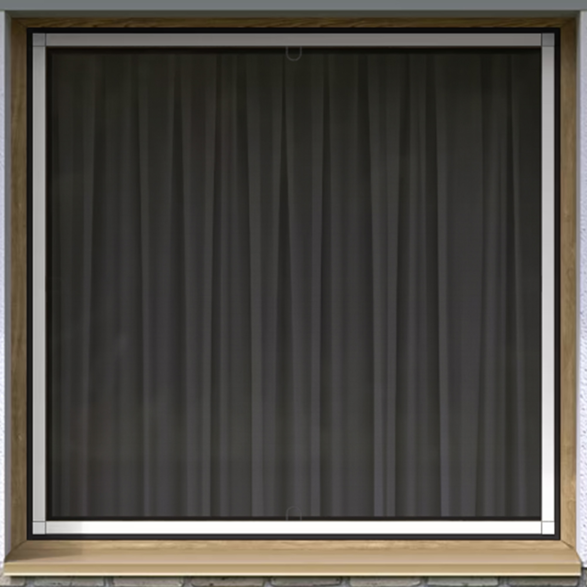 Insektenschutz-Spannrahmen BrushLine 2000 für Fenster | 60 x 150 cm, weiß 