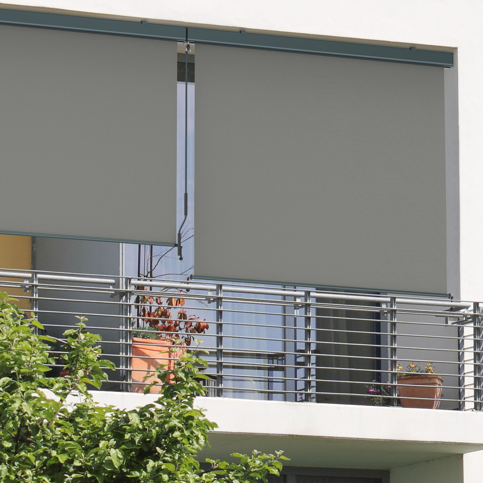 Tenda Verticale 2000 con Cassonetto manovella | 1,6 x 2,5 m, antracite/grigio