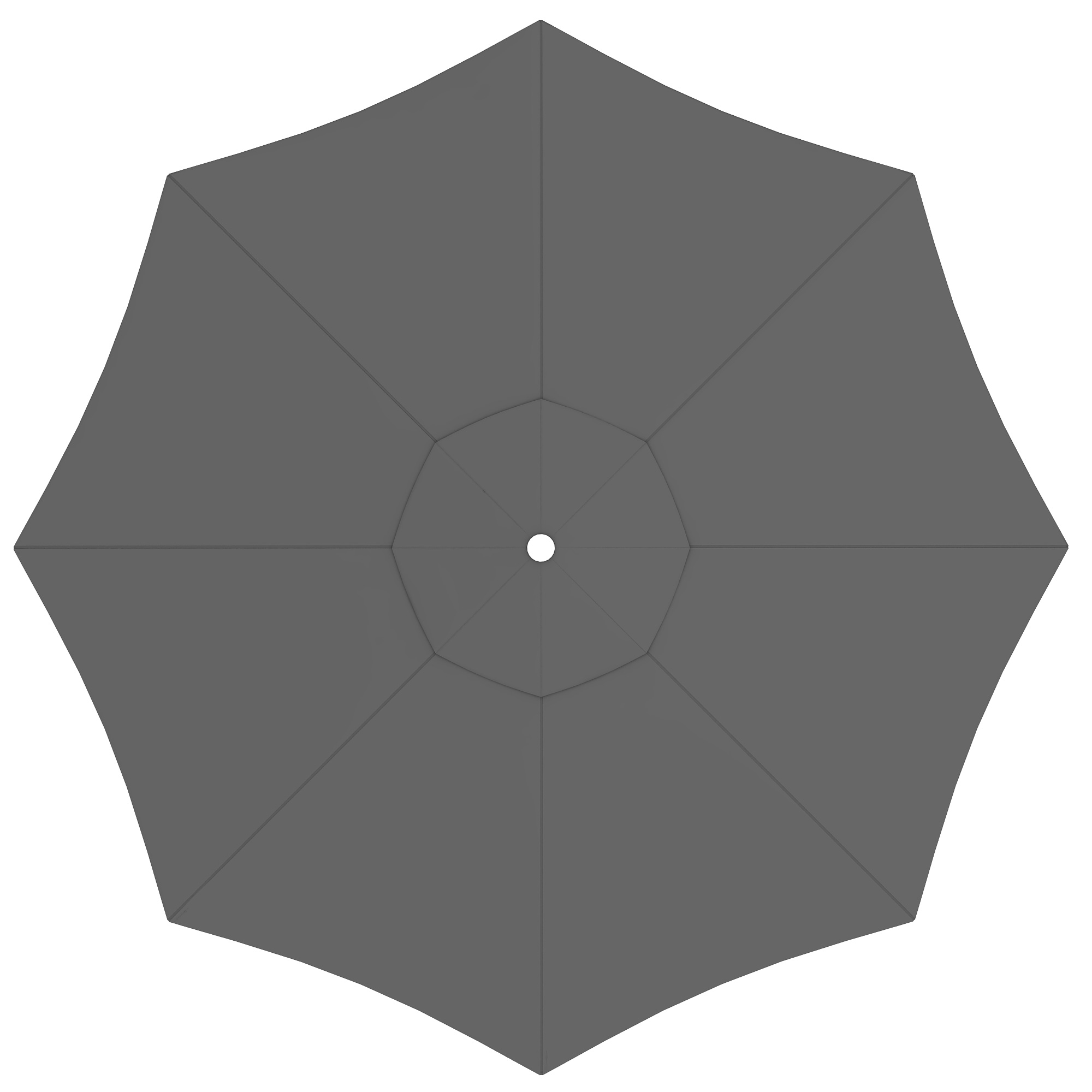Copertura per ombrellone Interpara | 3,5 m, rotondo, grigio