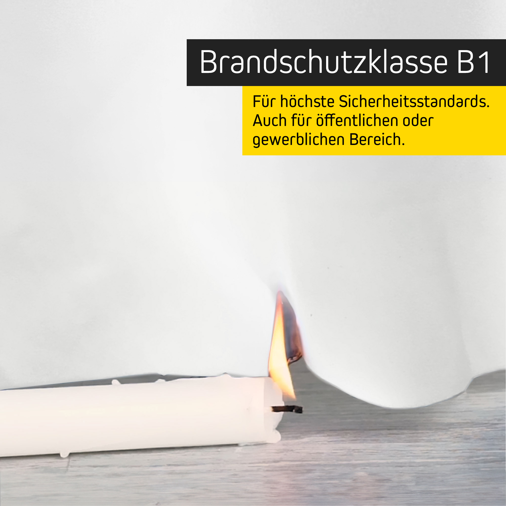 Brandschutzvorhang mit Kombiband, widersteht Flammen, geeignet für öffentliche Bereiche
