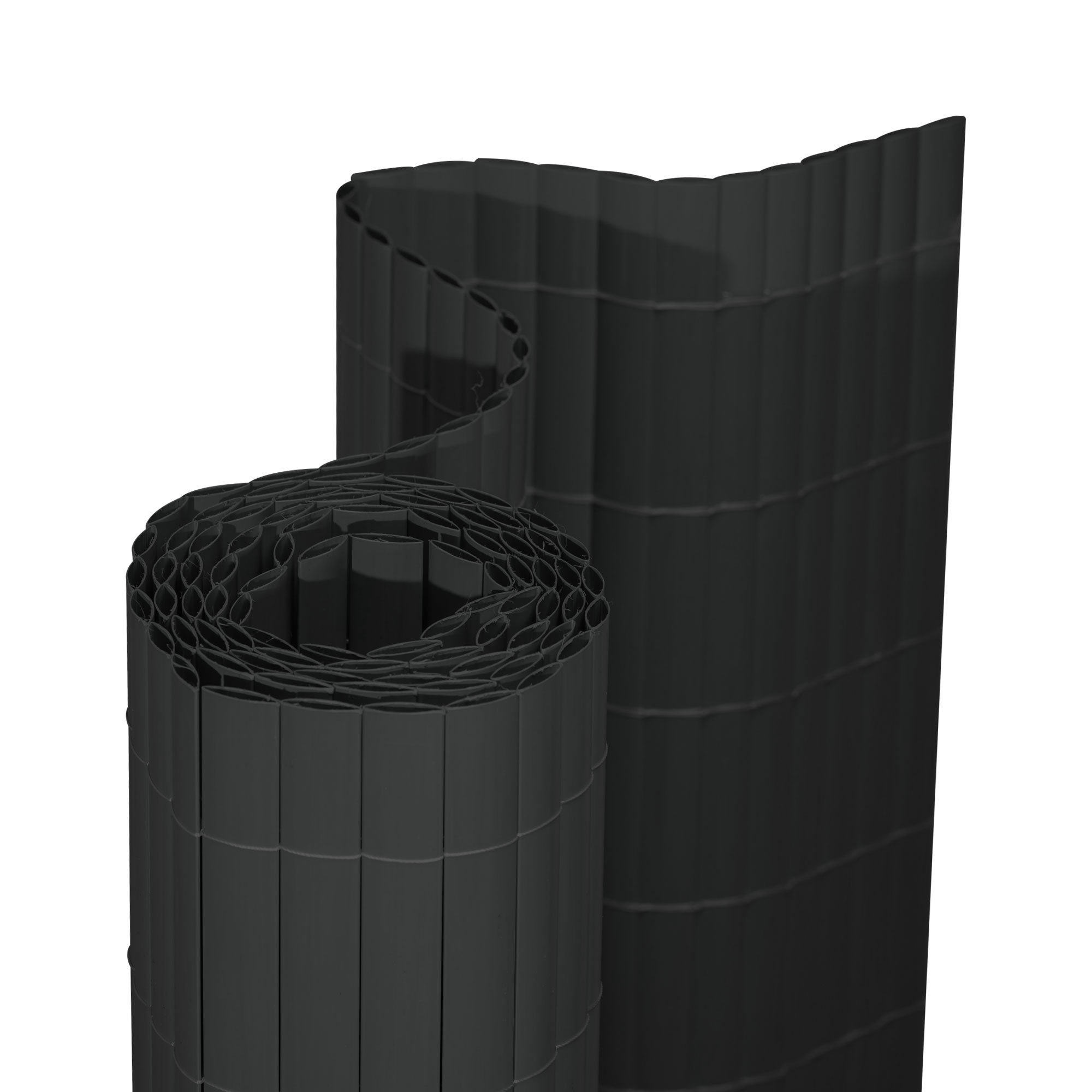 Gerollte PVC Sichtschutzmatte mit Bambusoptik für Sichtschutz und Dekoration