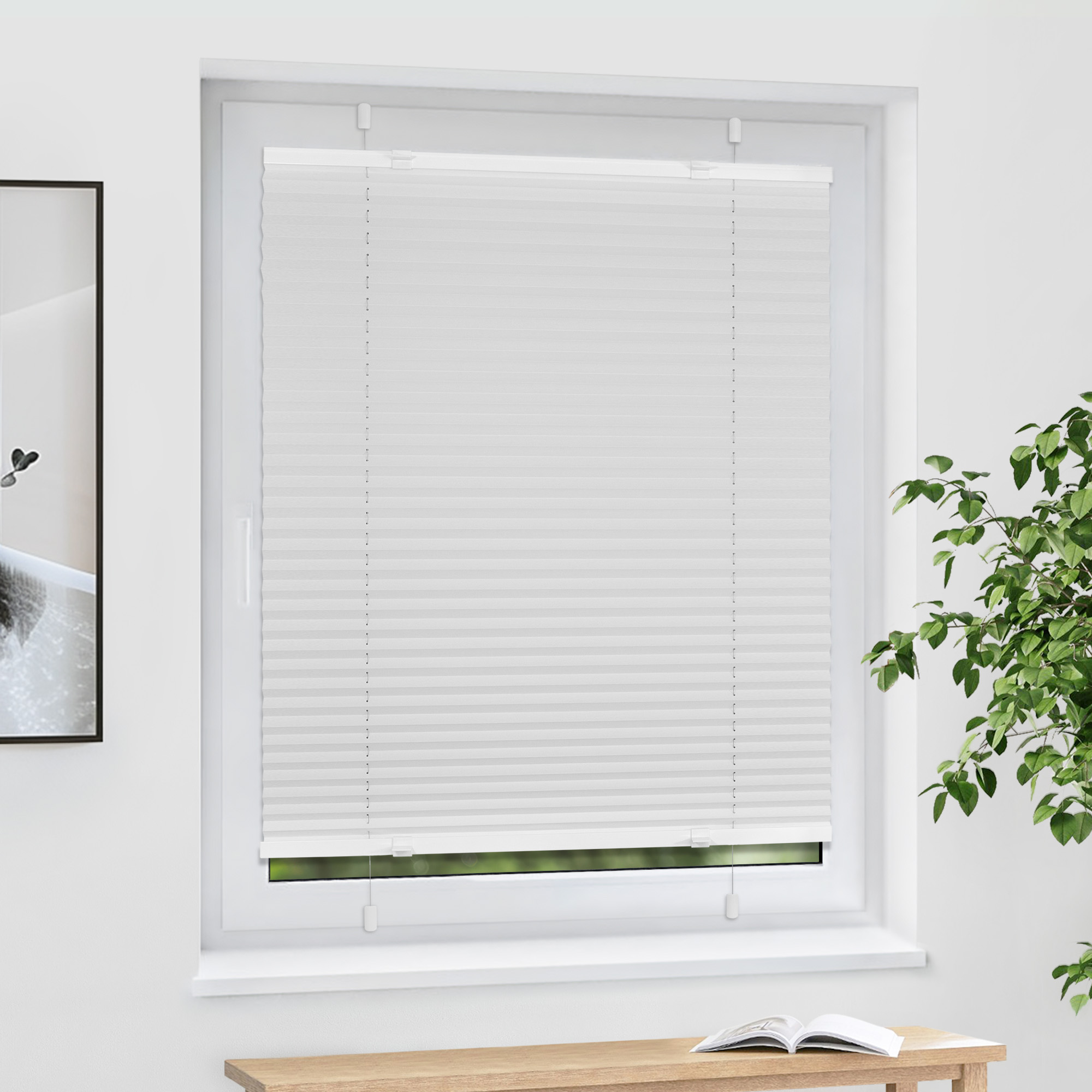 EasyFix Plissee | 45 x 120 cm, weiß