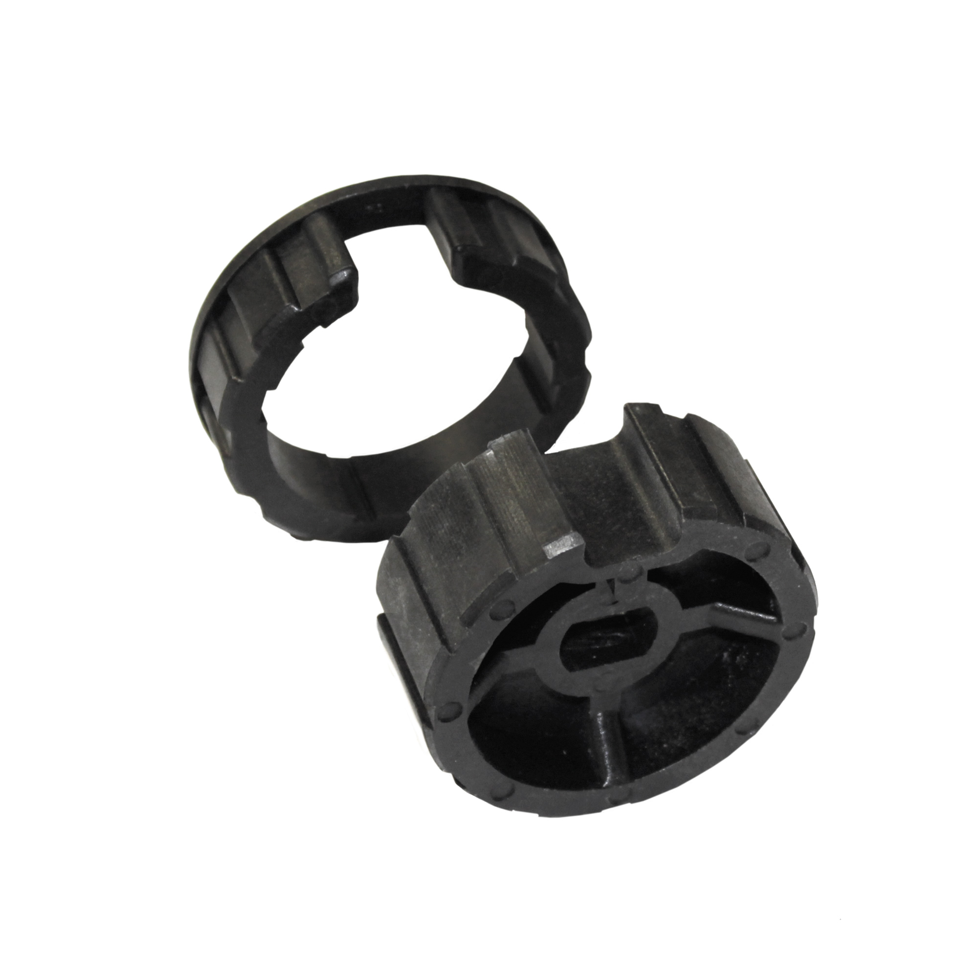 Motoradapter für Rollladenmotoren SL, zylindrische Form mit strukturierten Öffnungen