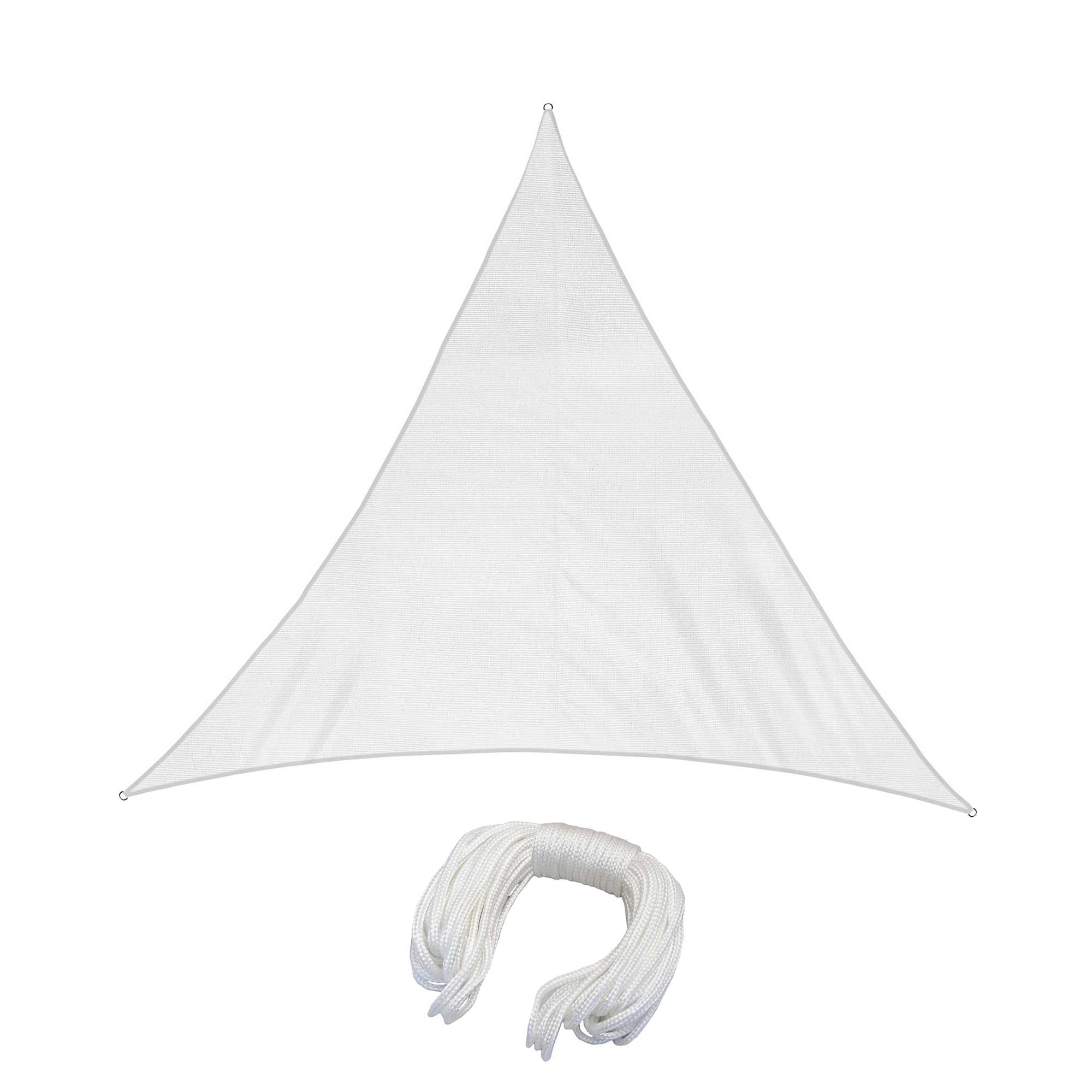 Sonnensegel - Polyester / wasserabweisend | 3,0 x 3,0 x 3,0 m, dreieckig, cremeweiß