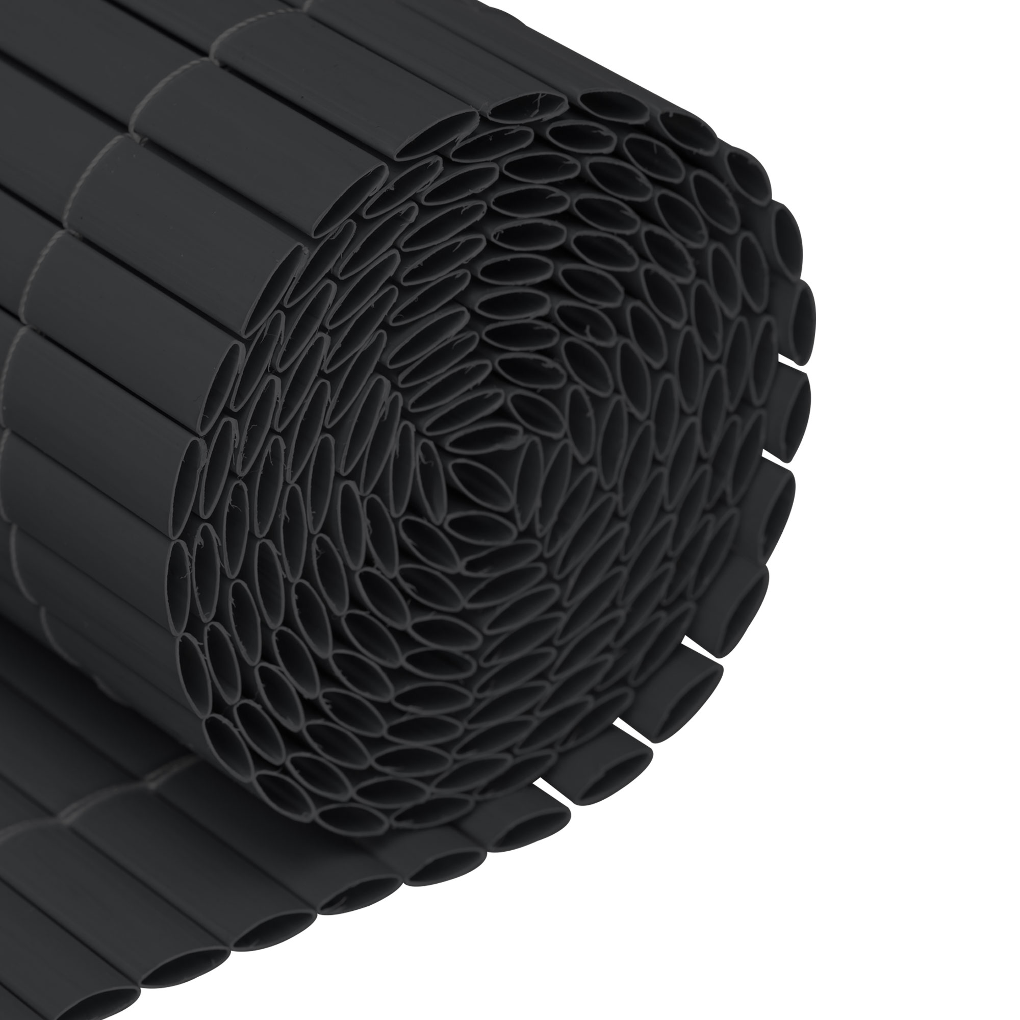 Gerollte PVC Sichtschutzmatte für den Außenbereich