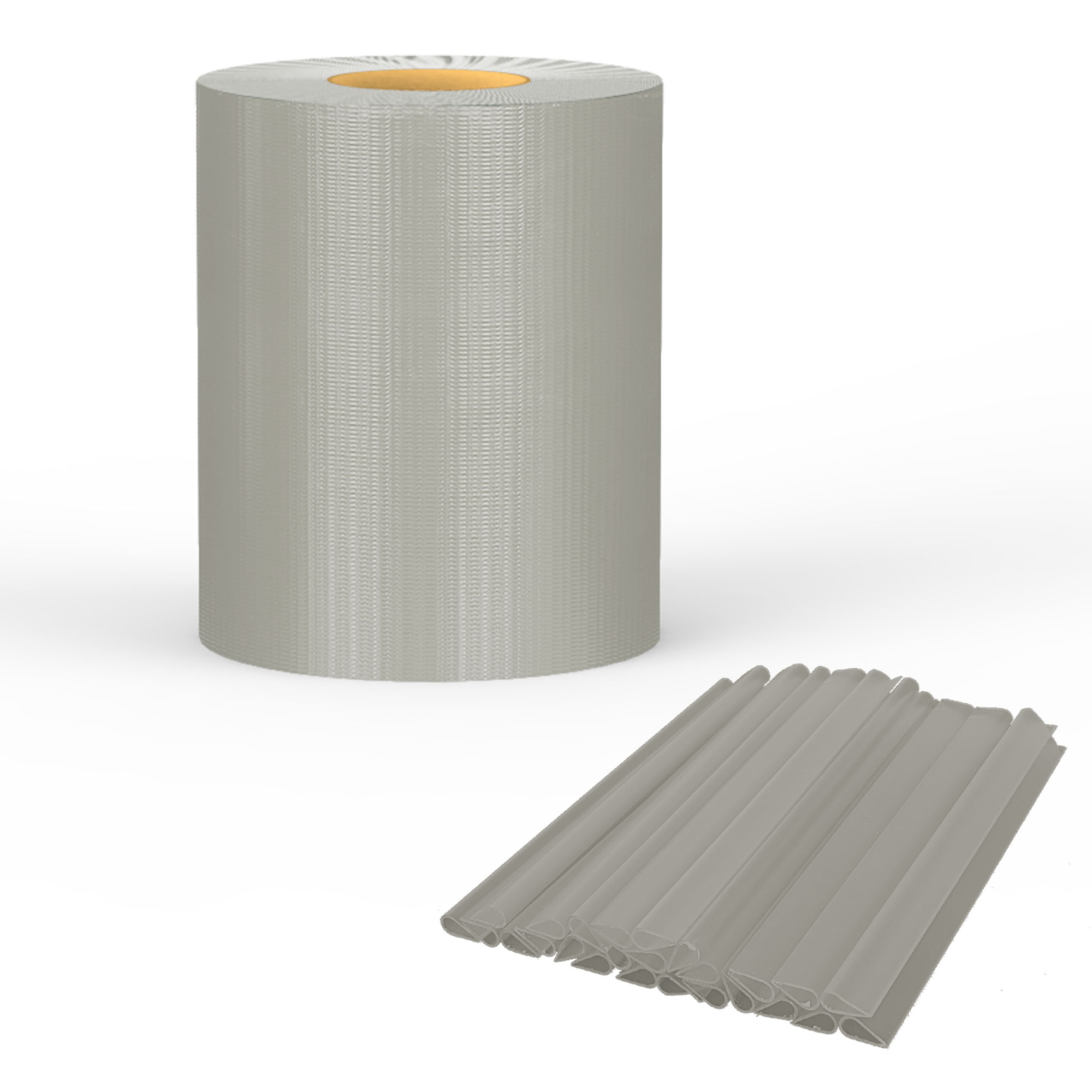 Rolle mit PVC-Sichtschutzstreifen für Zäune und Sichtschutzanwendungen